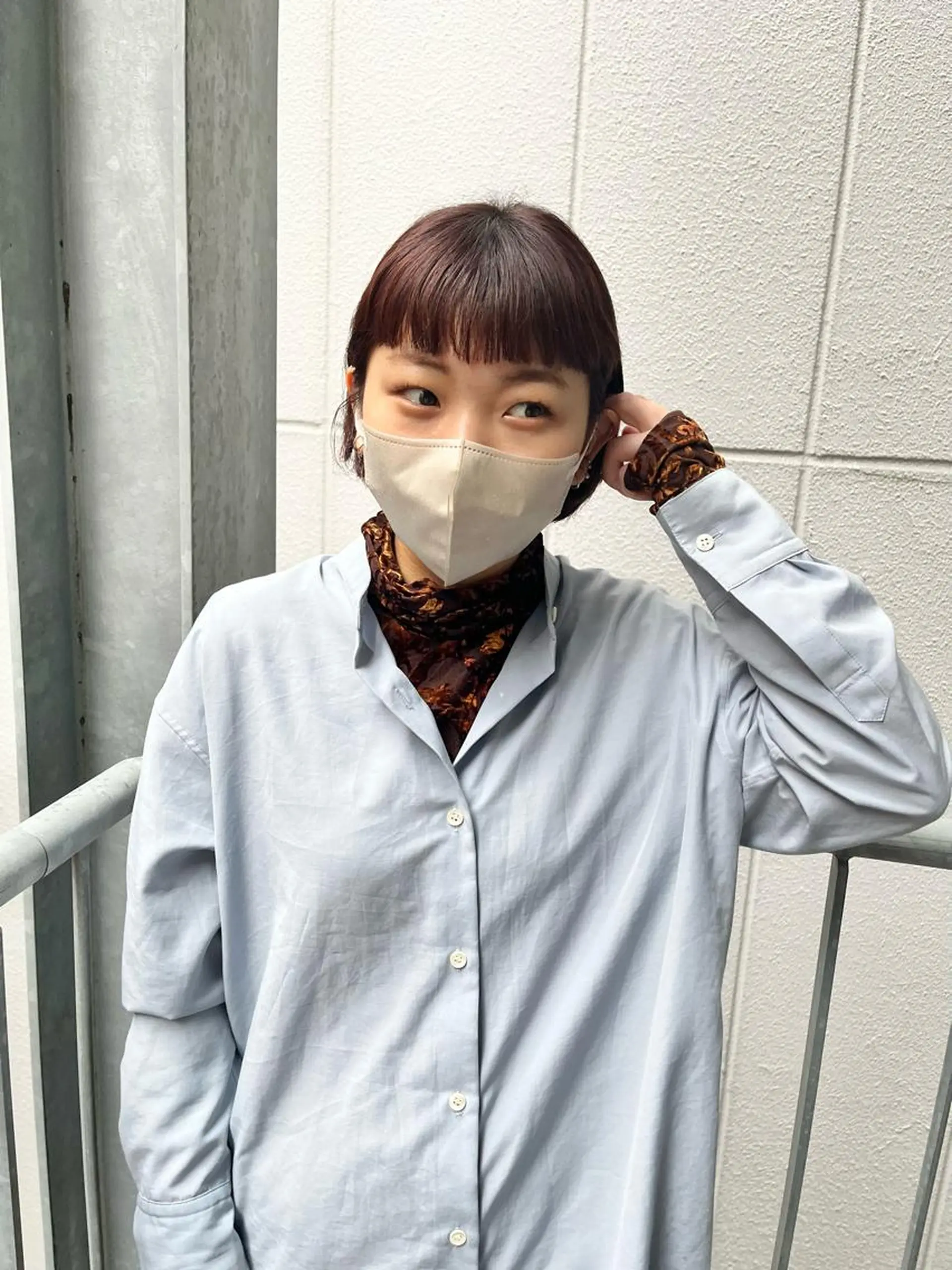 ショート カラー ボブ オン眉 カット ヘアカラー ショート/パーマ/ カラー/FUKOのヘアスタイル