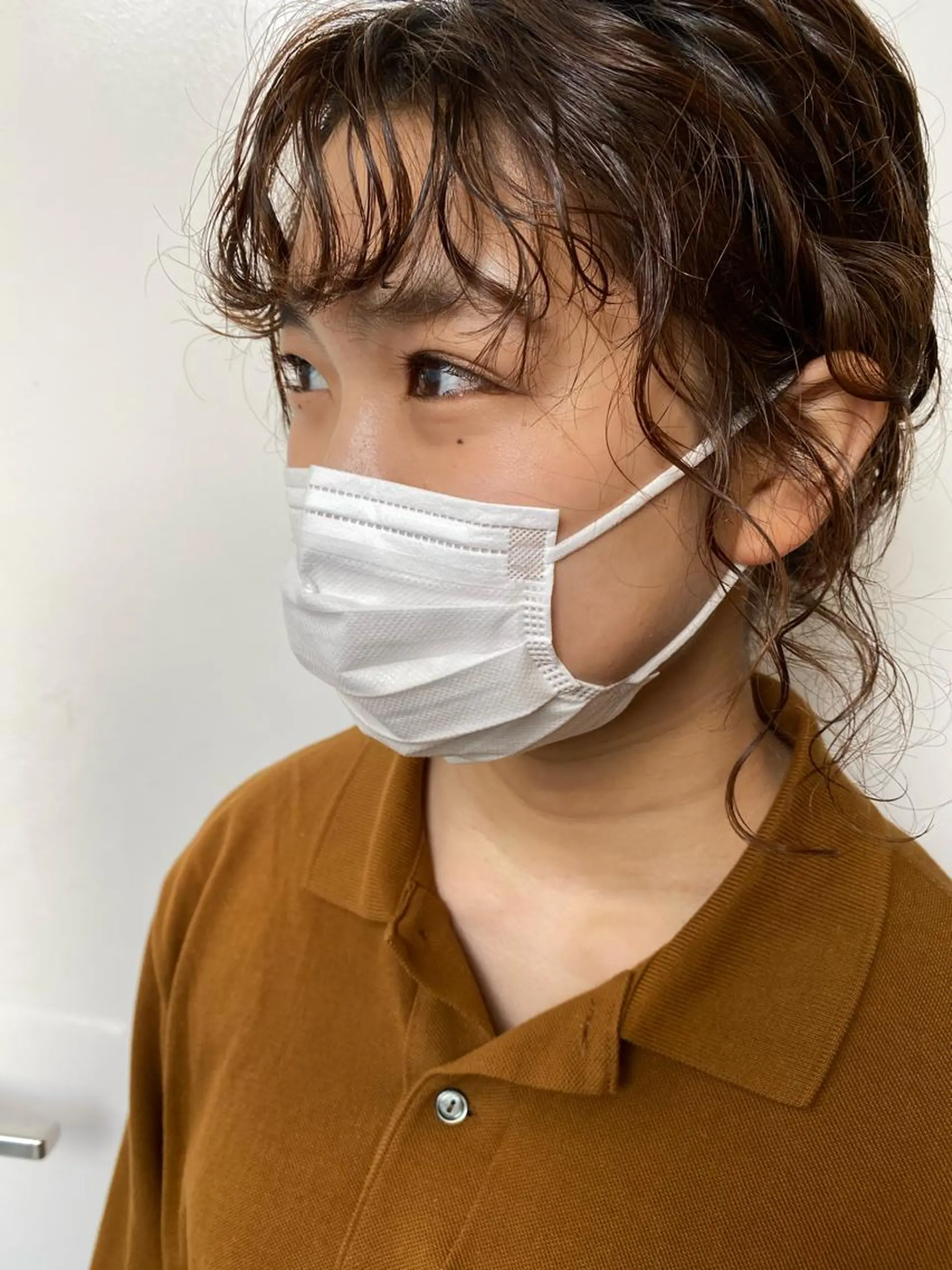 ミディアム カラー パーマ ヘアアレンジ ミディアムパーマ ボブ fit stand /HIIRAGIのヘアスタイル