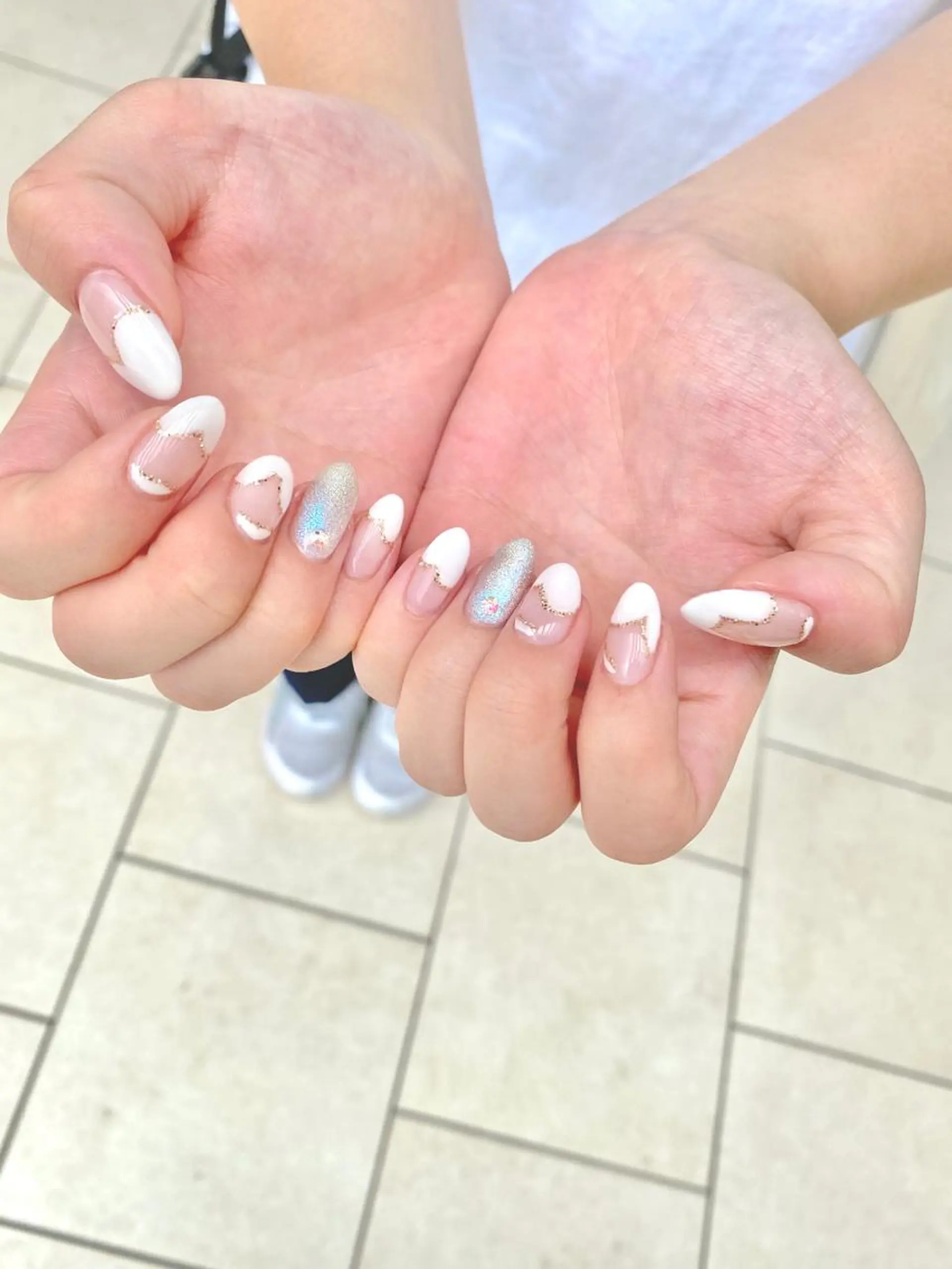 ネイル アートネイル クリアネイル 入学式 長さ出し フレンチネイル 爪育成💎ネイル サロン&スクールのネイルデザイン