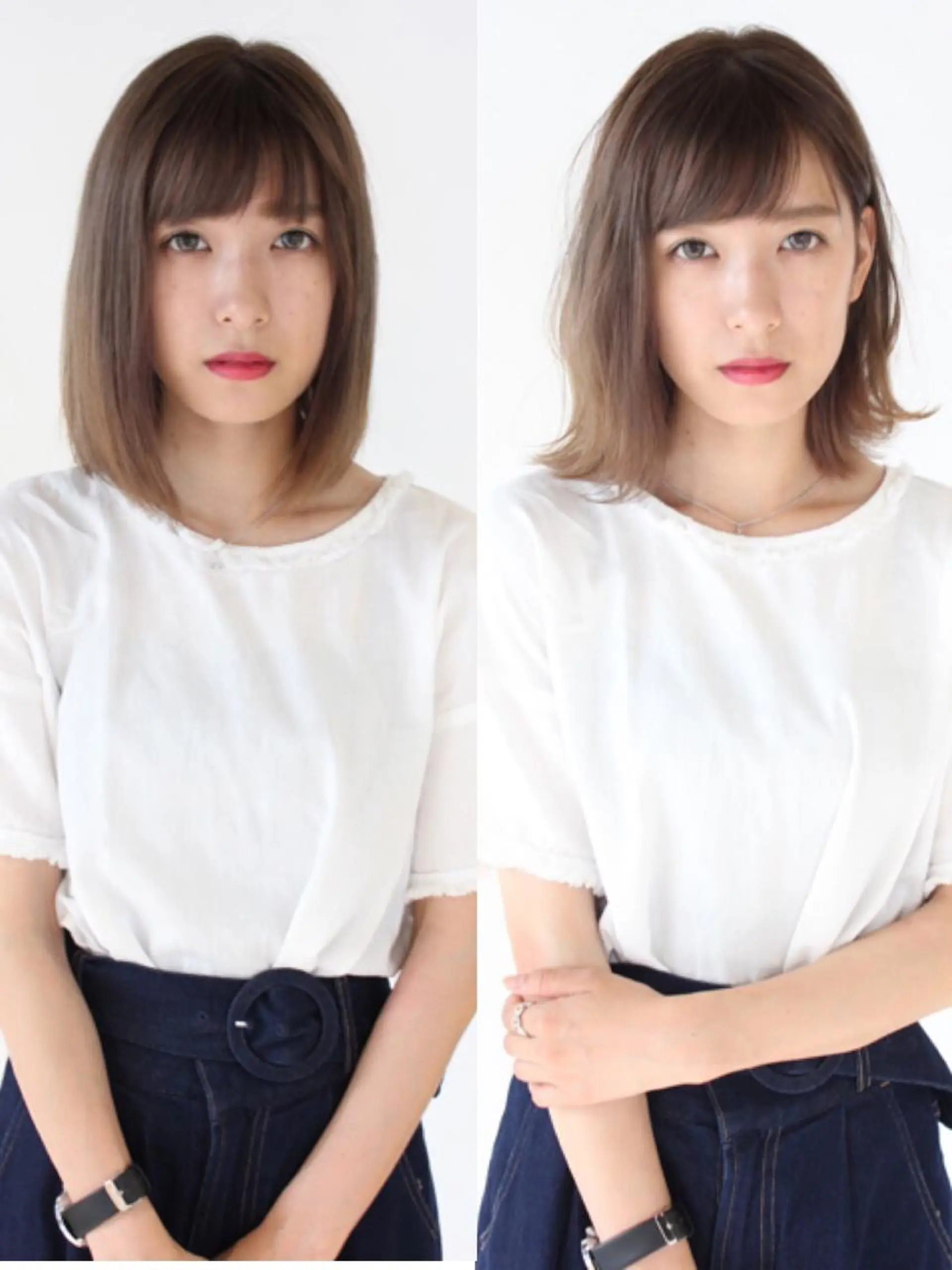 ミディアム 河野 薫のヘアスタイル