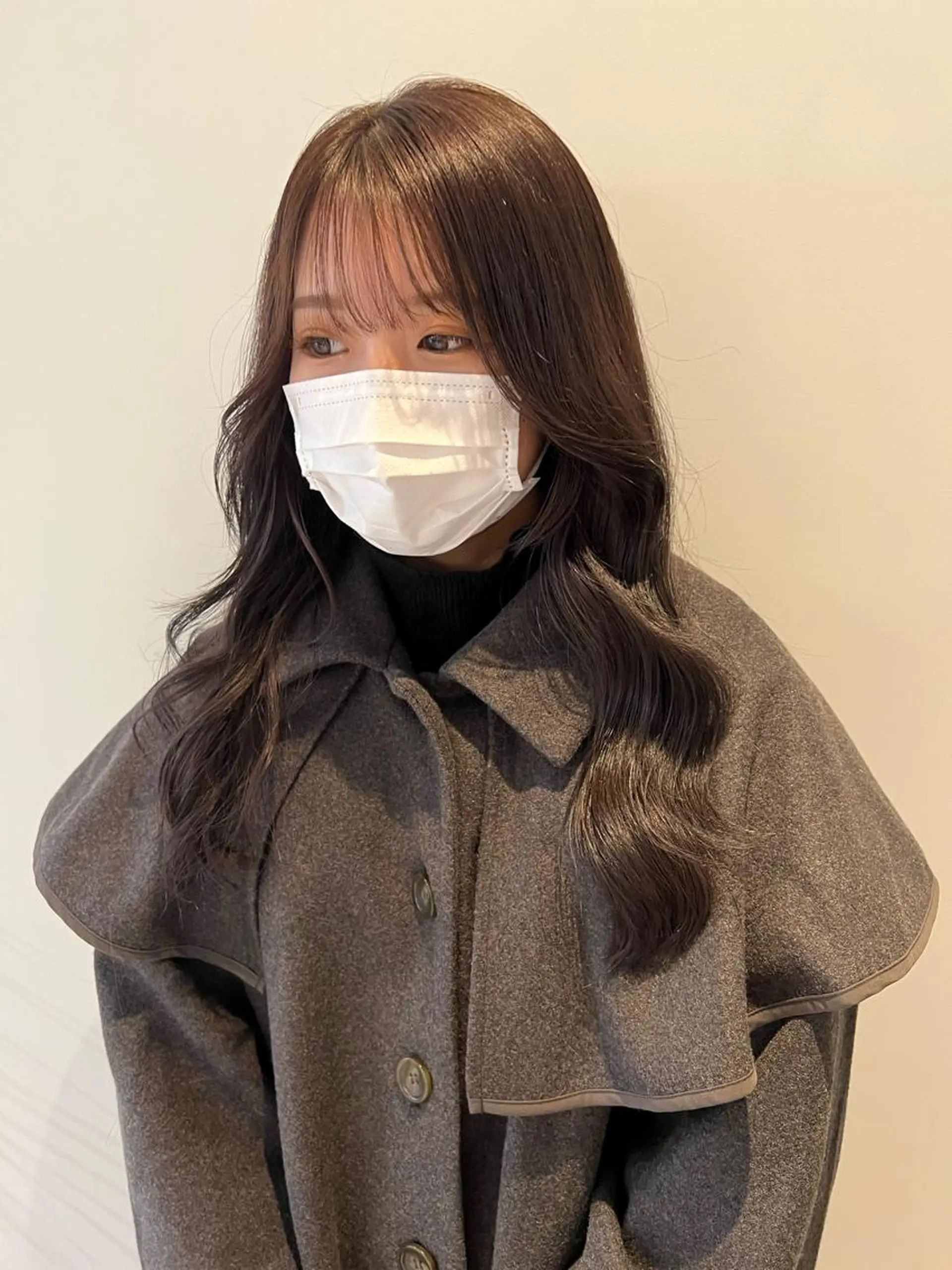 ロング カラー 顔まわりレイヤー 韓国風ヘア レイヤーカット MARU パーマ/レイヤーのヘアスタイル