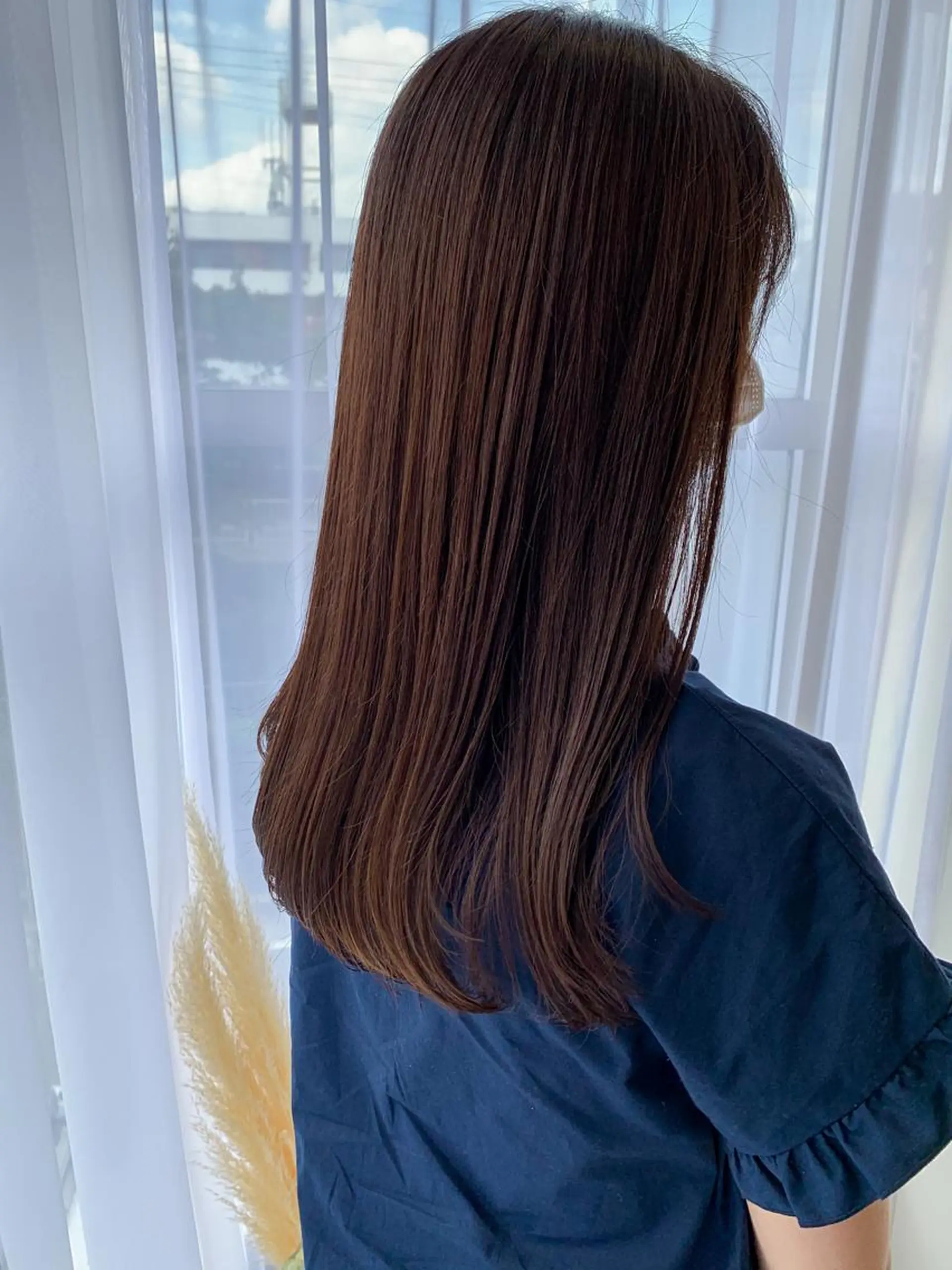 ロング カラー アッシュ ブリーチ ケアブリーチ 透明感カラー ダブルカラー モリシュンスケ /レイヤー/髪質改善のヘアスタイル
