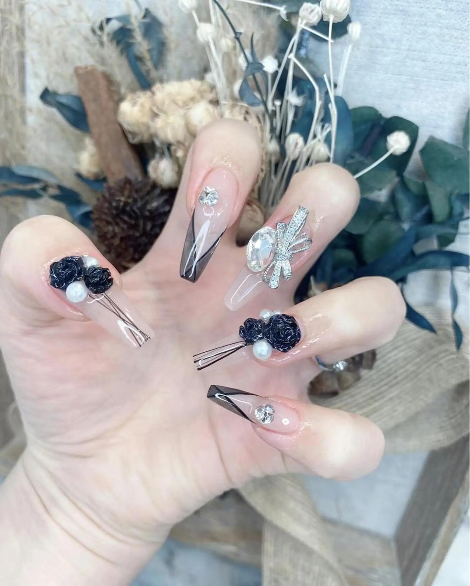 ネイル クリアネイル シンプルネイル Babarla nailのネイルデザイン