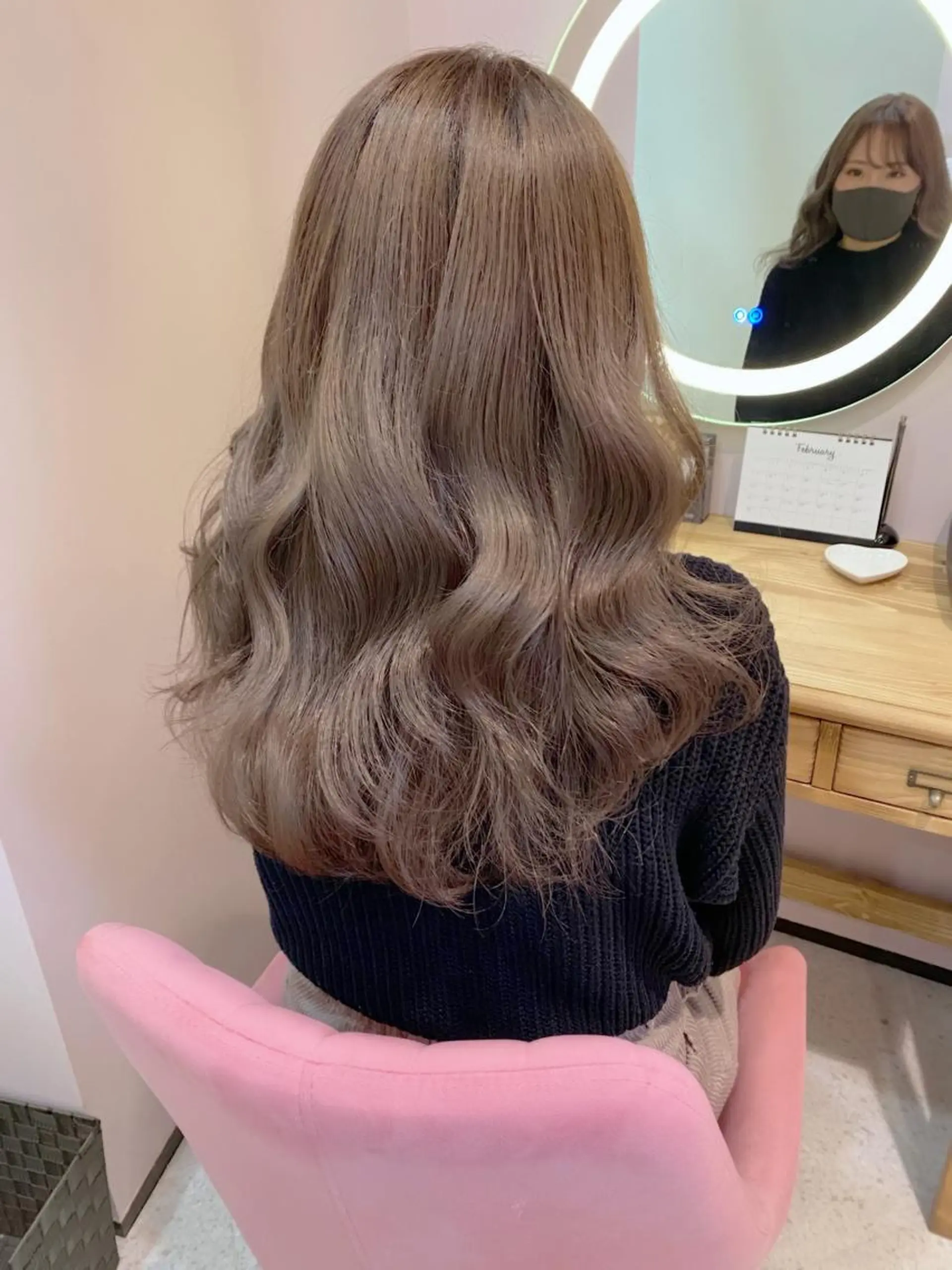 ロング カラー グレージュ ラベンダーカラー ラベンダーグレージュ ラベンダーグレー 艶髪/モテヘア🎀 MIHOのヘアスタイル