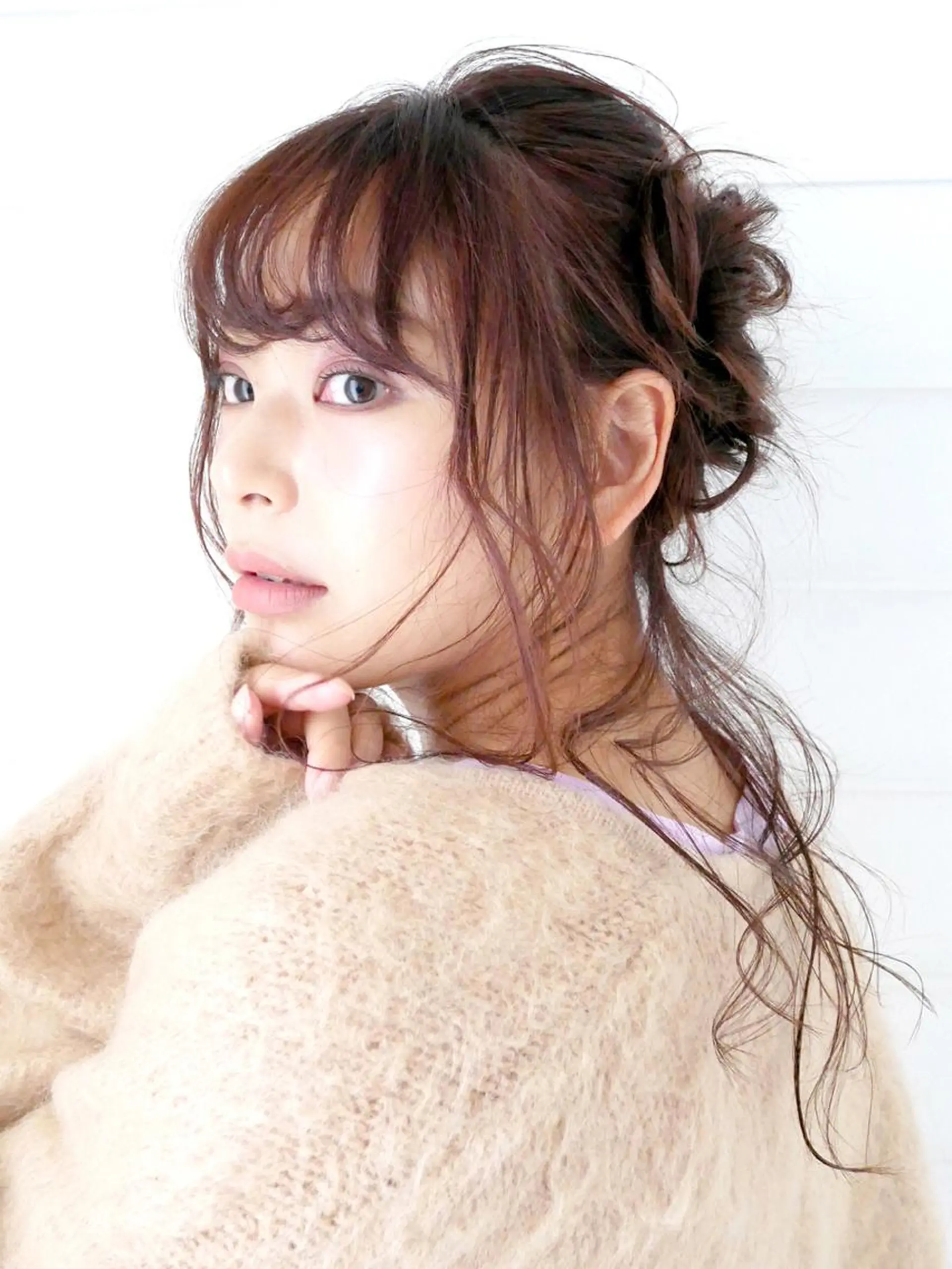 セミロング カラー ヘアアレンジ 🫧美髪矯正/ 髪質改善/藤平健太のヘアスタイル