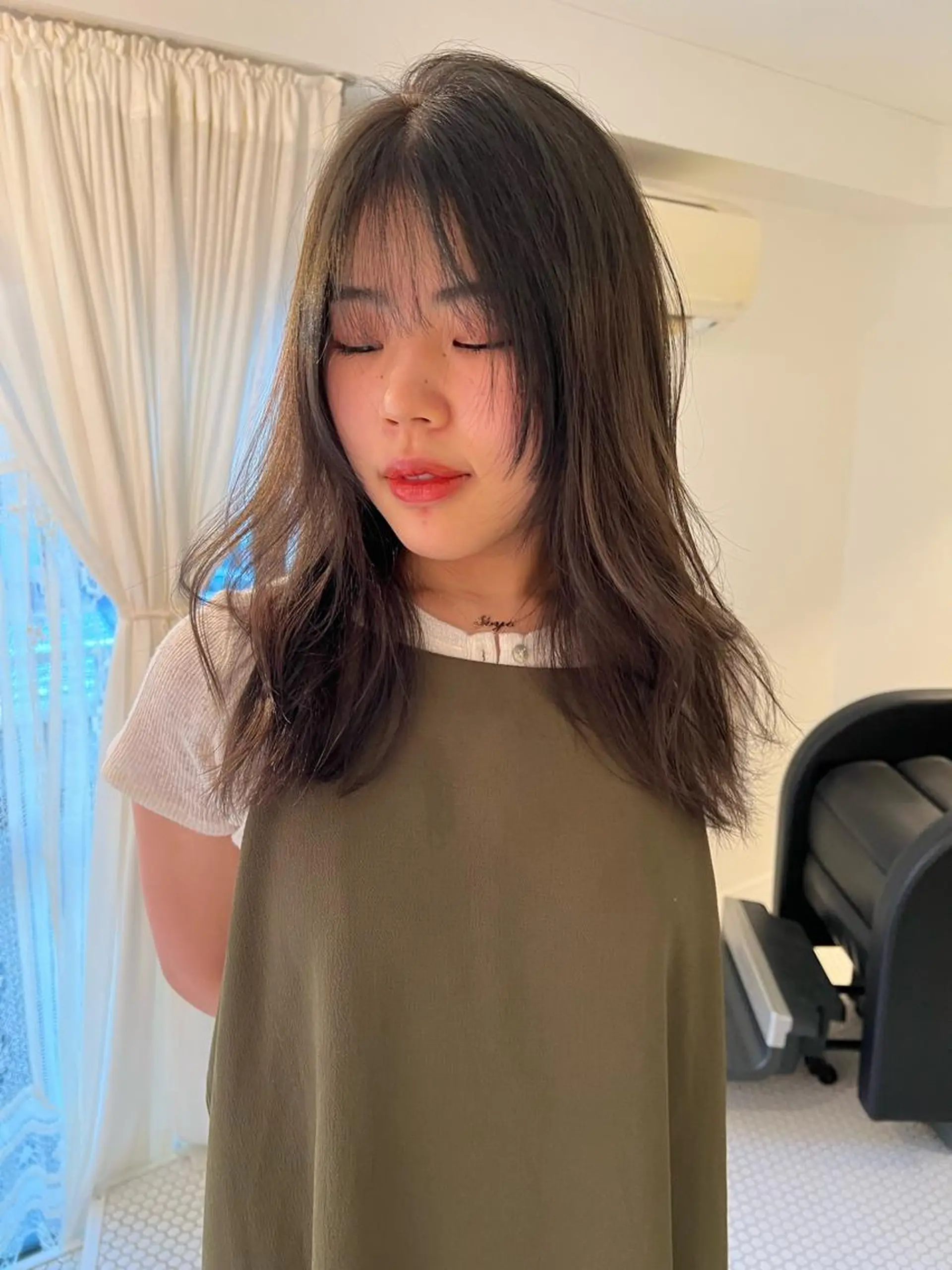 ロング カラー ブリーチカラー🎀 韓国風/寺門美優のヘアスタイル