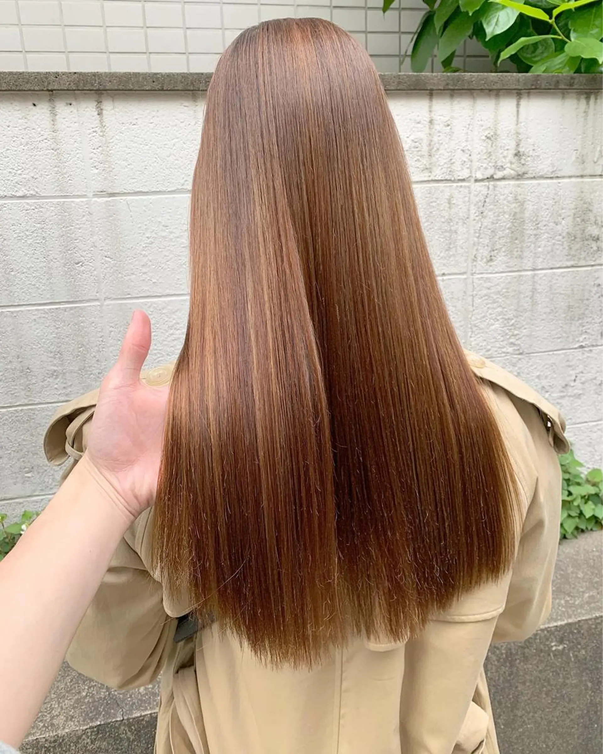 ロング パーマ ストレートパーマ 柔らかブラウン/顔周 りレイヤー♡ユウシのヘアスタイル