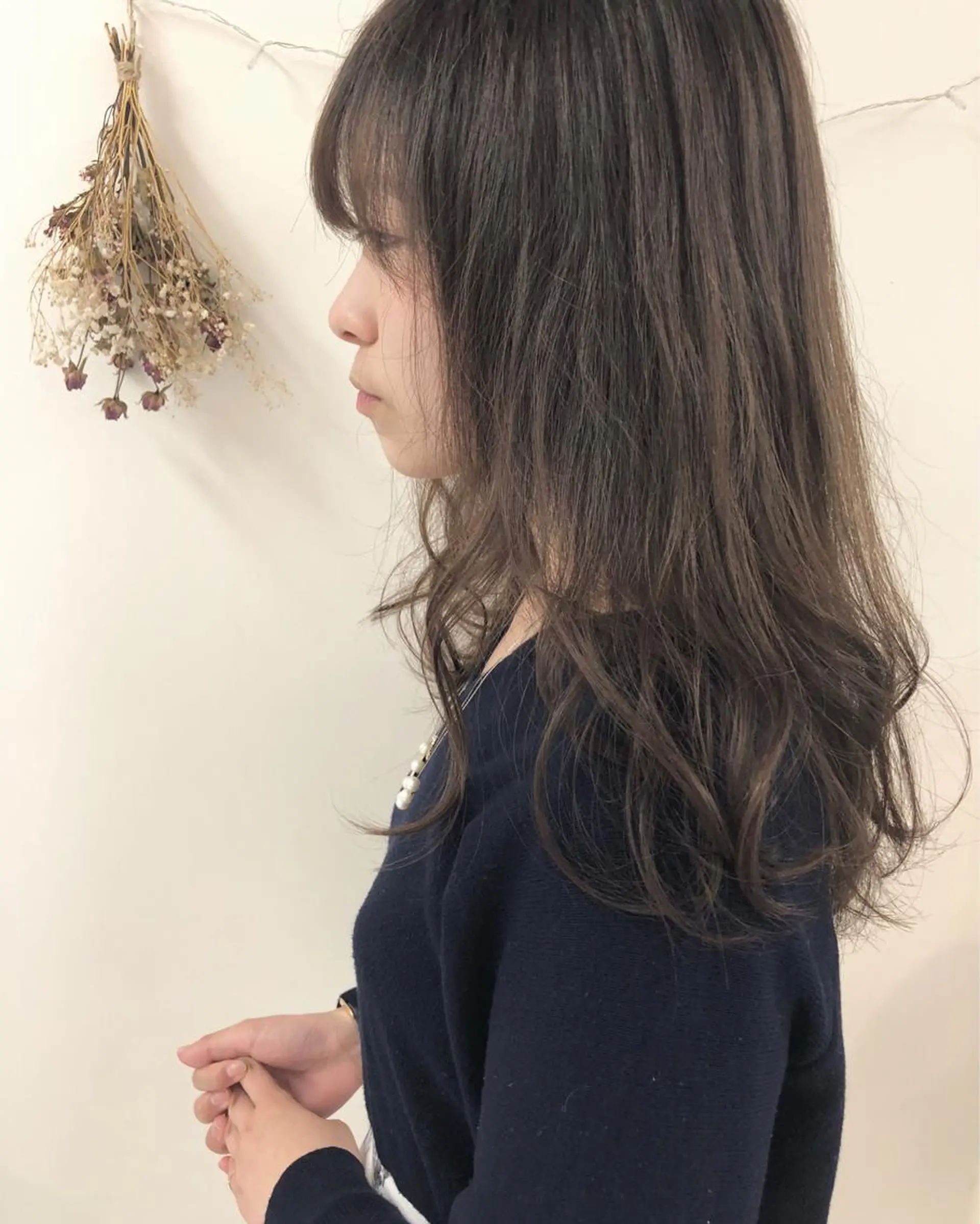 セミロング カラー タナカ タクヤのヘアスタイル