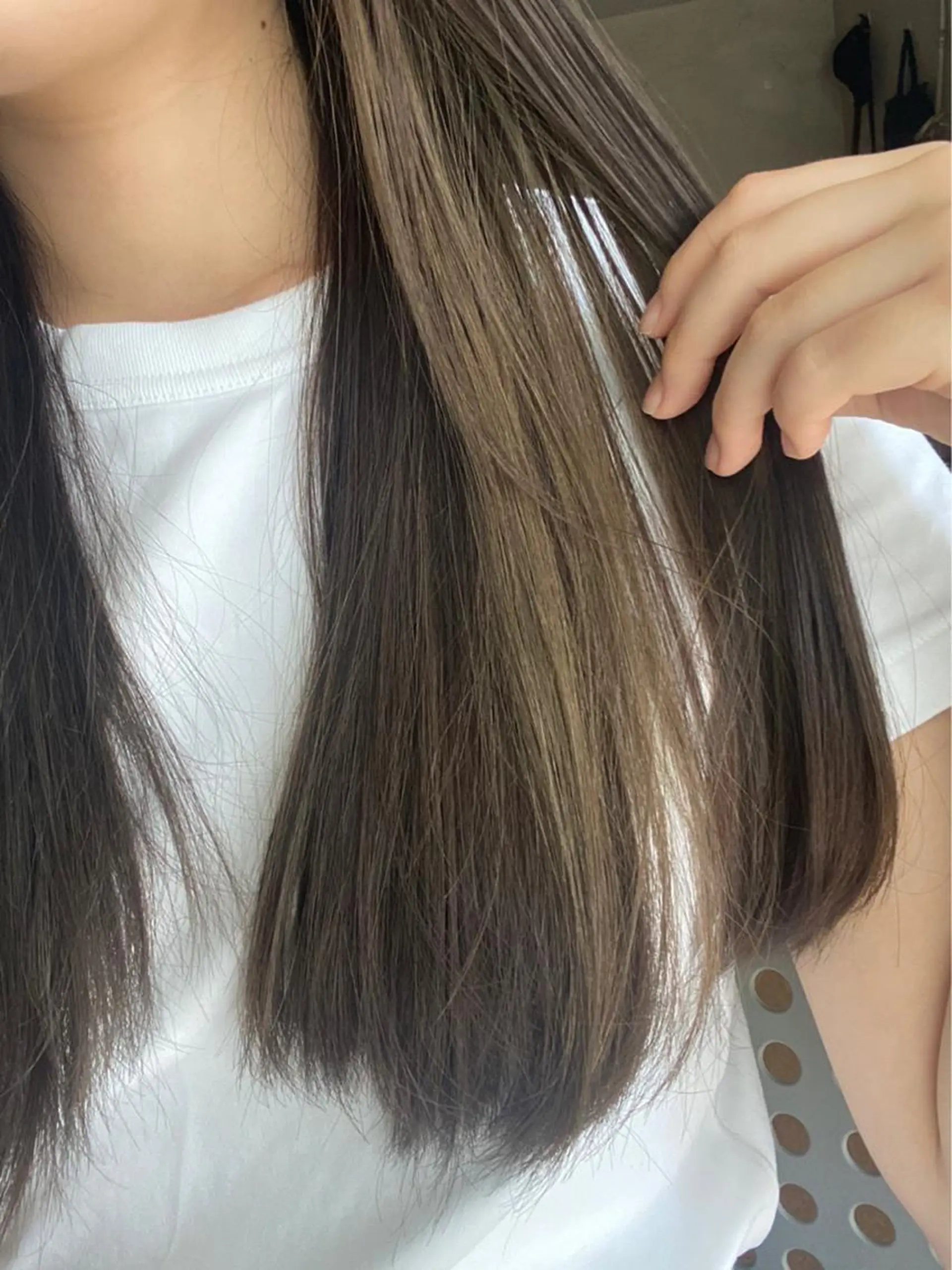 ロング カット ヘアカラー トリートメント ✨色持ちの良い艶 カラー✨蟹江真世のヘアスタイル