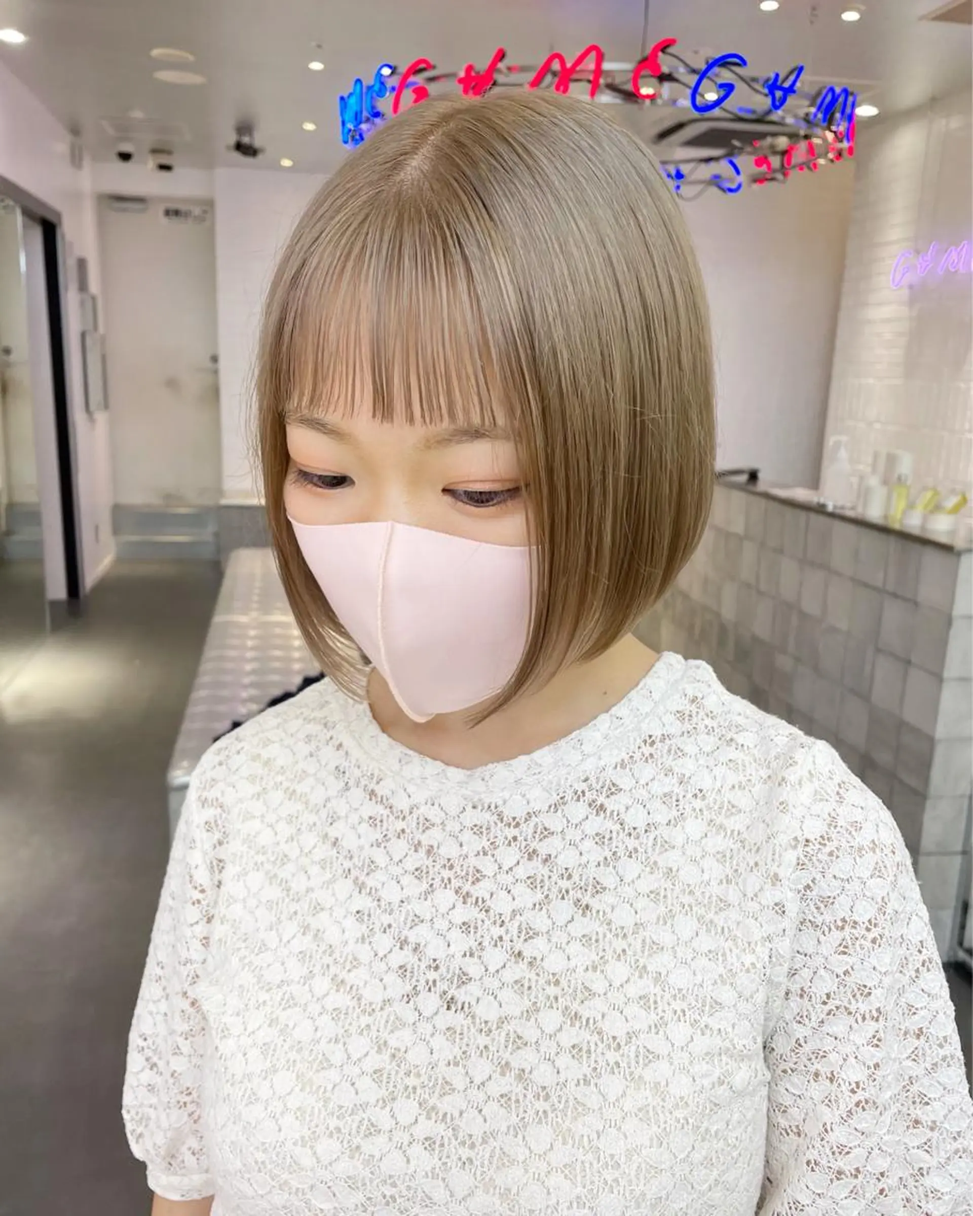 ロング カラー ヘアアレンジ メンズ ネイル マツエク・マツパ アイブロウ ベージュカラー ミルクティーベージュ カット ヘアカラー トリートメント ボブ×柔らかいカラー 🌷misaki𓍼のヘアスタイル