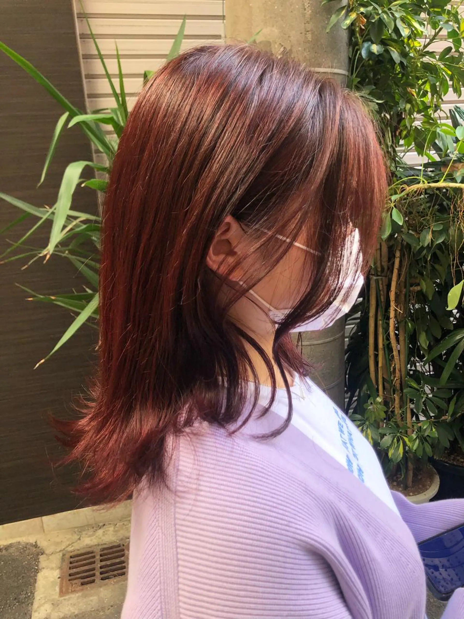 ミディアム カラー ピンクカラー 髪質改善/ ツヤ髪カラー/高井のヘアスタイル
