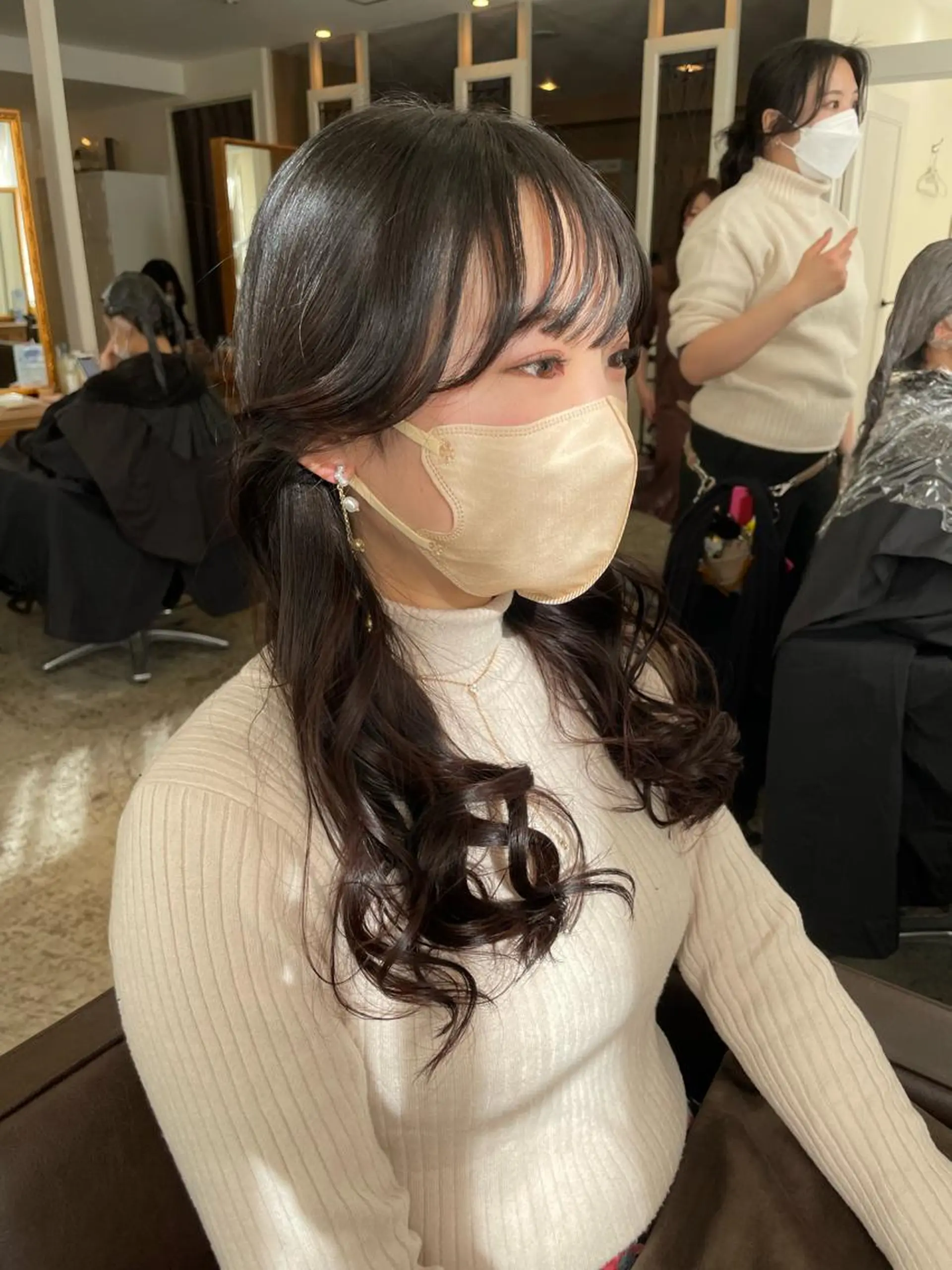 ロング カラー ブラウンカラー ナチュラルブラウン 韓国風ヘア レイヤーカット 小顔カット カット ヘアカラー トリートメント ヘアセット 髪質改善特化 🫧松野力也のヘアスタイル