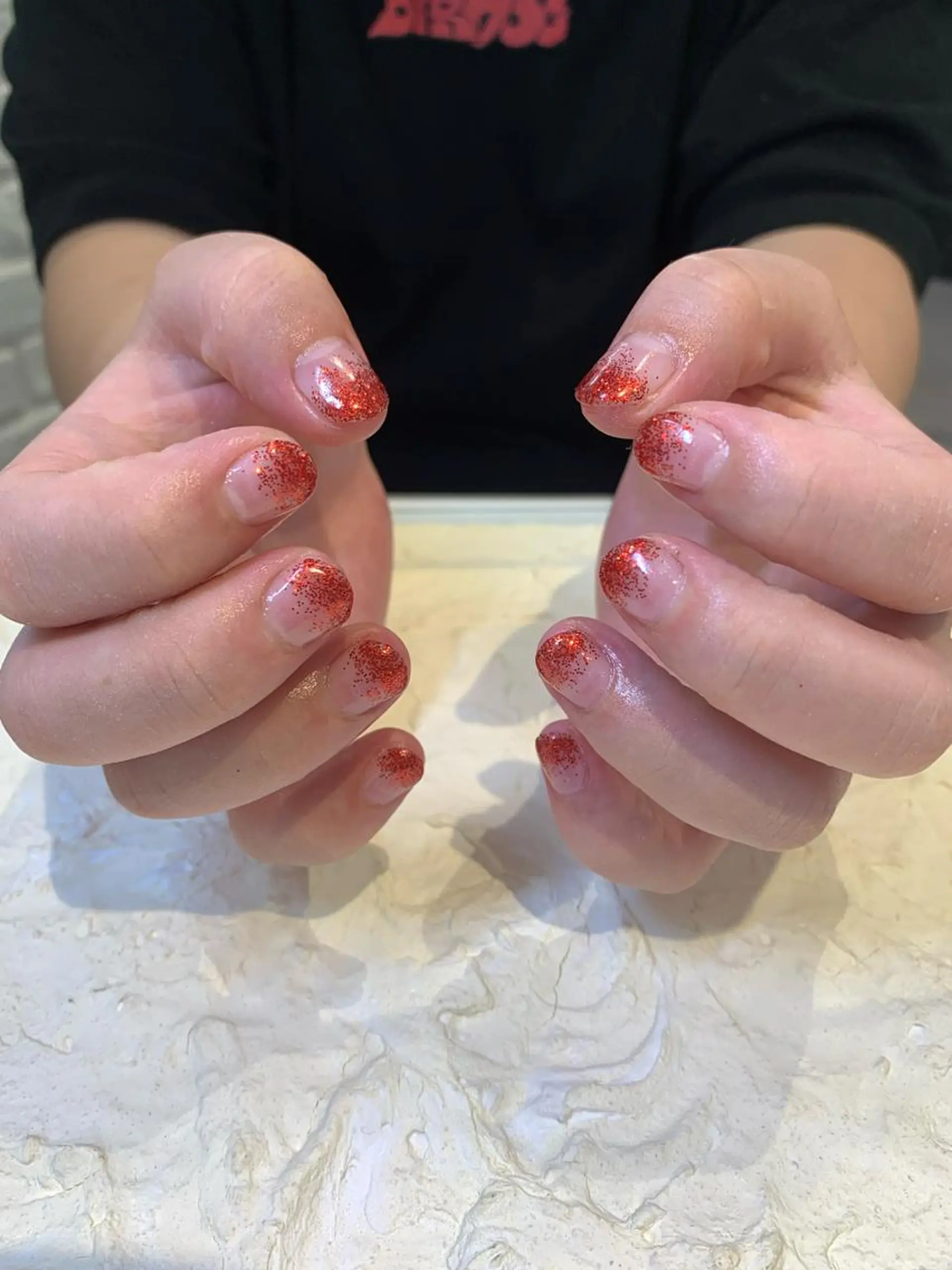 ネイル ラメ(グリッター) ラメグラデーション ハンドネイル マキノ ユイのネイルデザイン