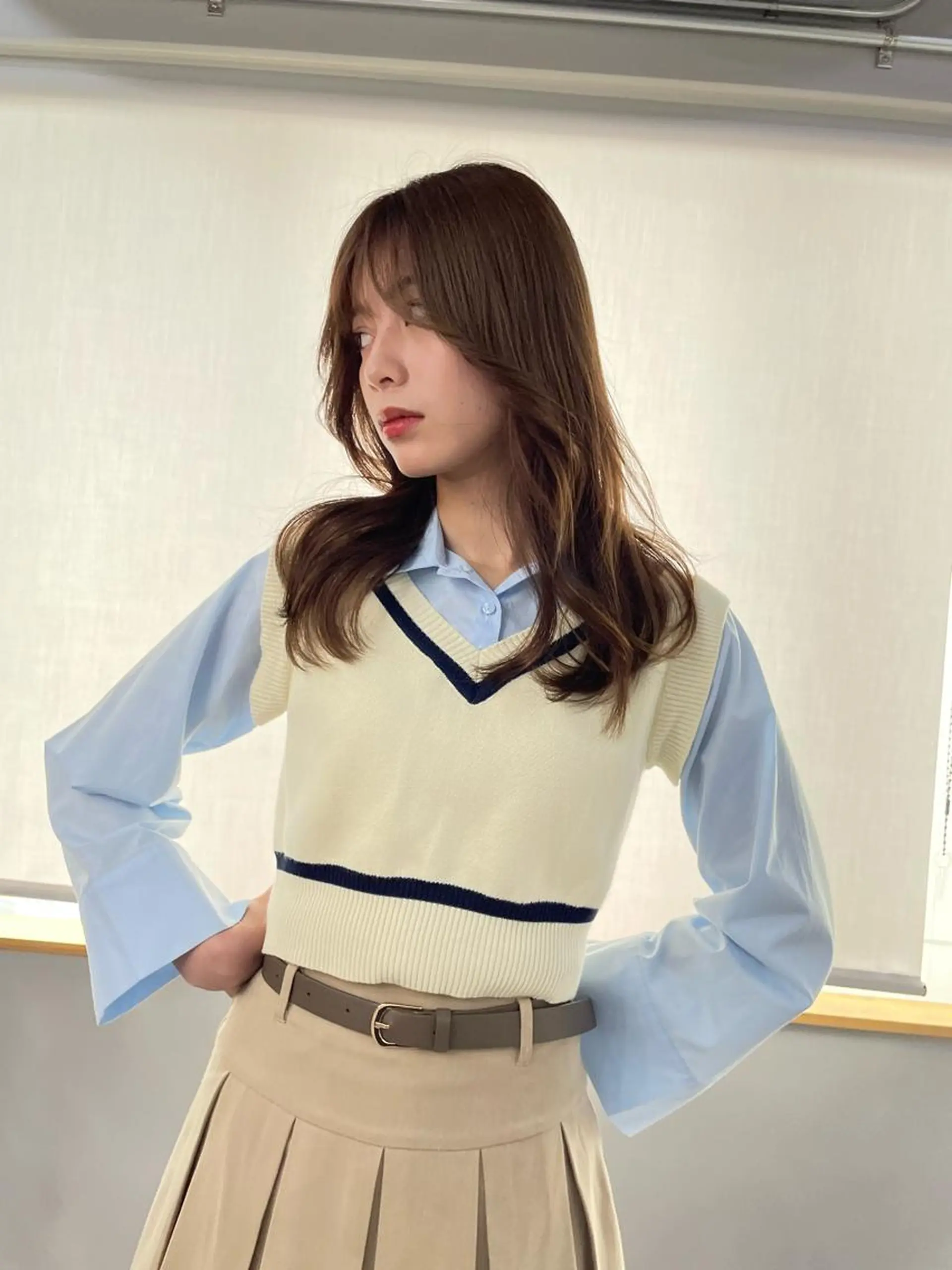 ミディアム カラー カット ヘアカラー トリートメント 西村あきや トレンド韓国ヘアのヘアスタイル