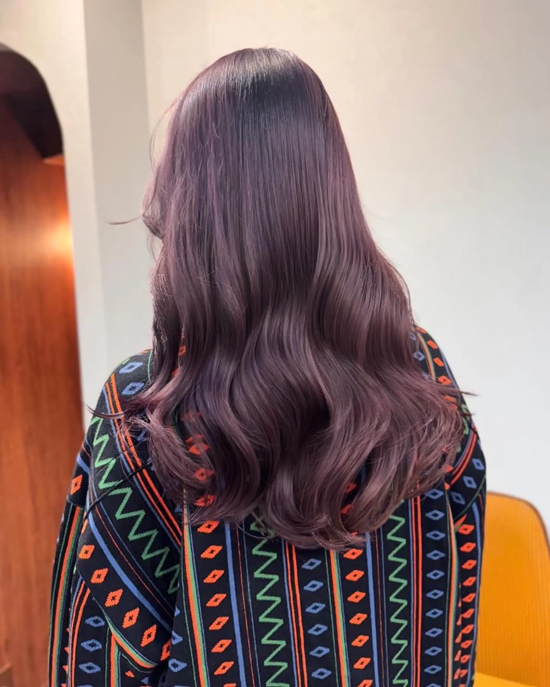 ミディアム カラー パーマ ショートボブ ミディアムパーマ アディクシーカラー ブリーチ ケアブリーチ CEINE OURのヘアスタイル