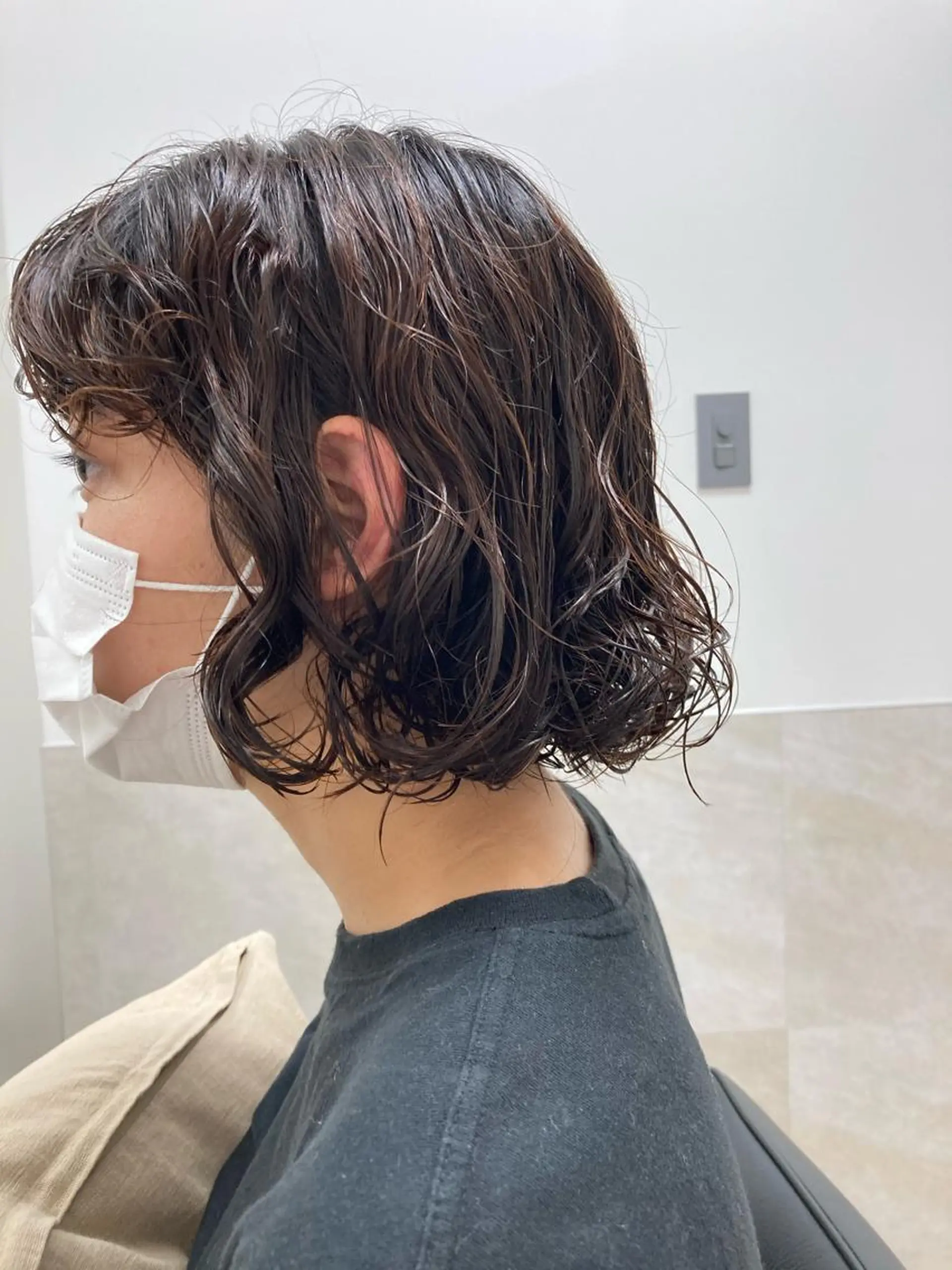 ミディアム パーマ Izumi所属・ヨシアキ/パーマ/ ウルフ/ボブ/メンズのヘアスタイル