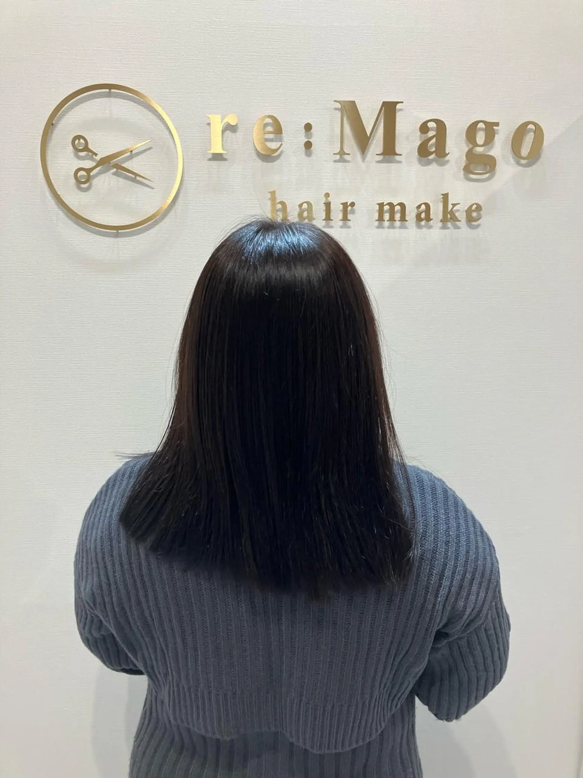 ミディアム カラー ヘアアレンジ キッズ 横浜関内髪質改善 re:Magoのヘアスタイル