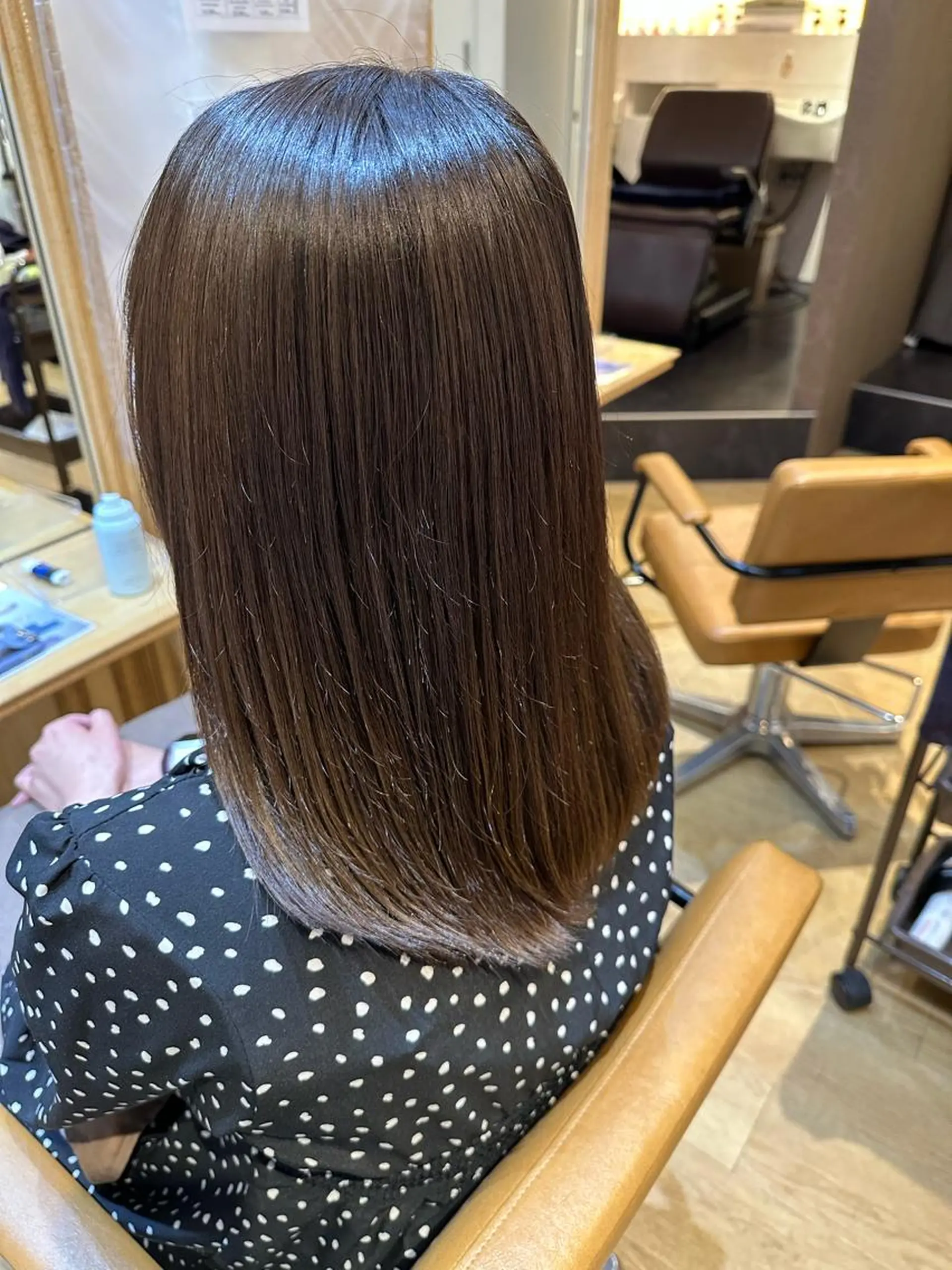セミロング カット ヘアカラー 縮毛矯正 トリートメント ✨シルクストレート✨ 美髪髪質改善Yukiのヘアスタイル