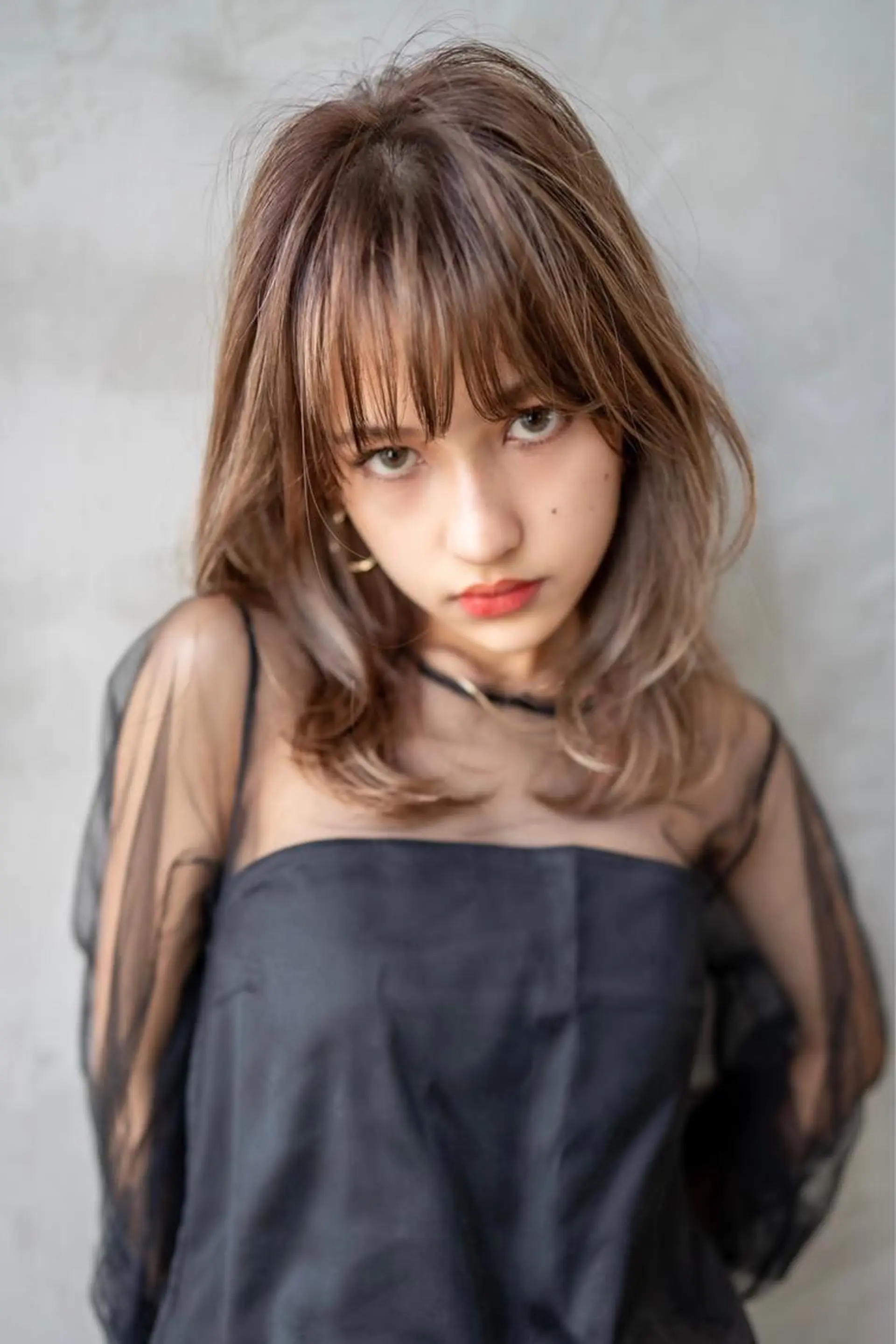 ミディアム カラー 韓国ヘア 店長NEGIのヘアスタイル