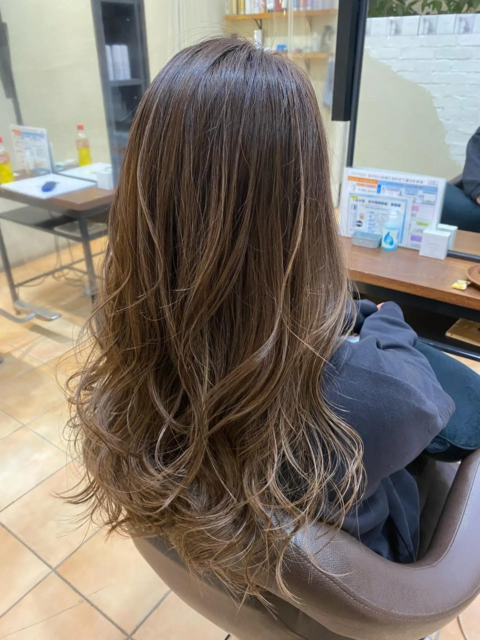 ロング カラー ショートカット パーマ石井のヘアスタイル