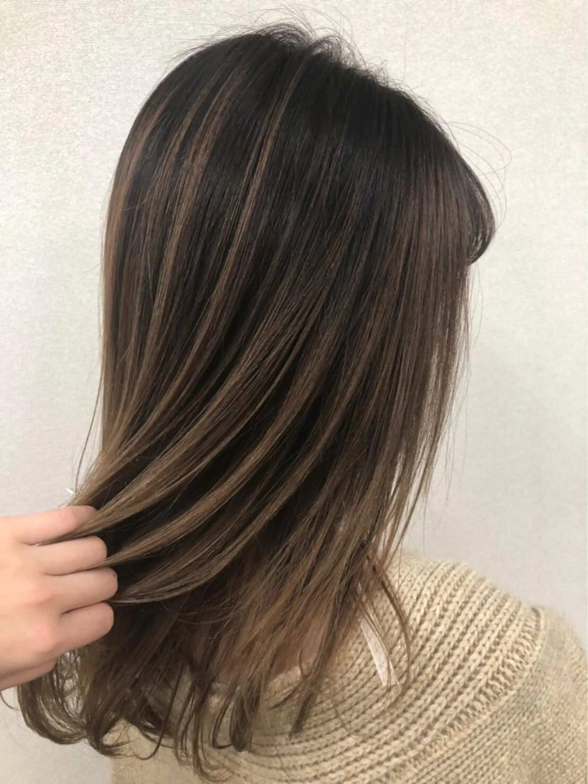 ミディアム カラー パーマ ヘアアレンジ 【白髪ぼかし 専門GBG】自由が丘のヘアスタイル