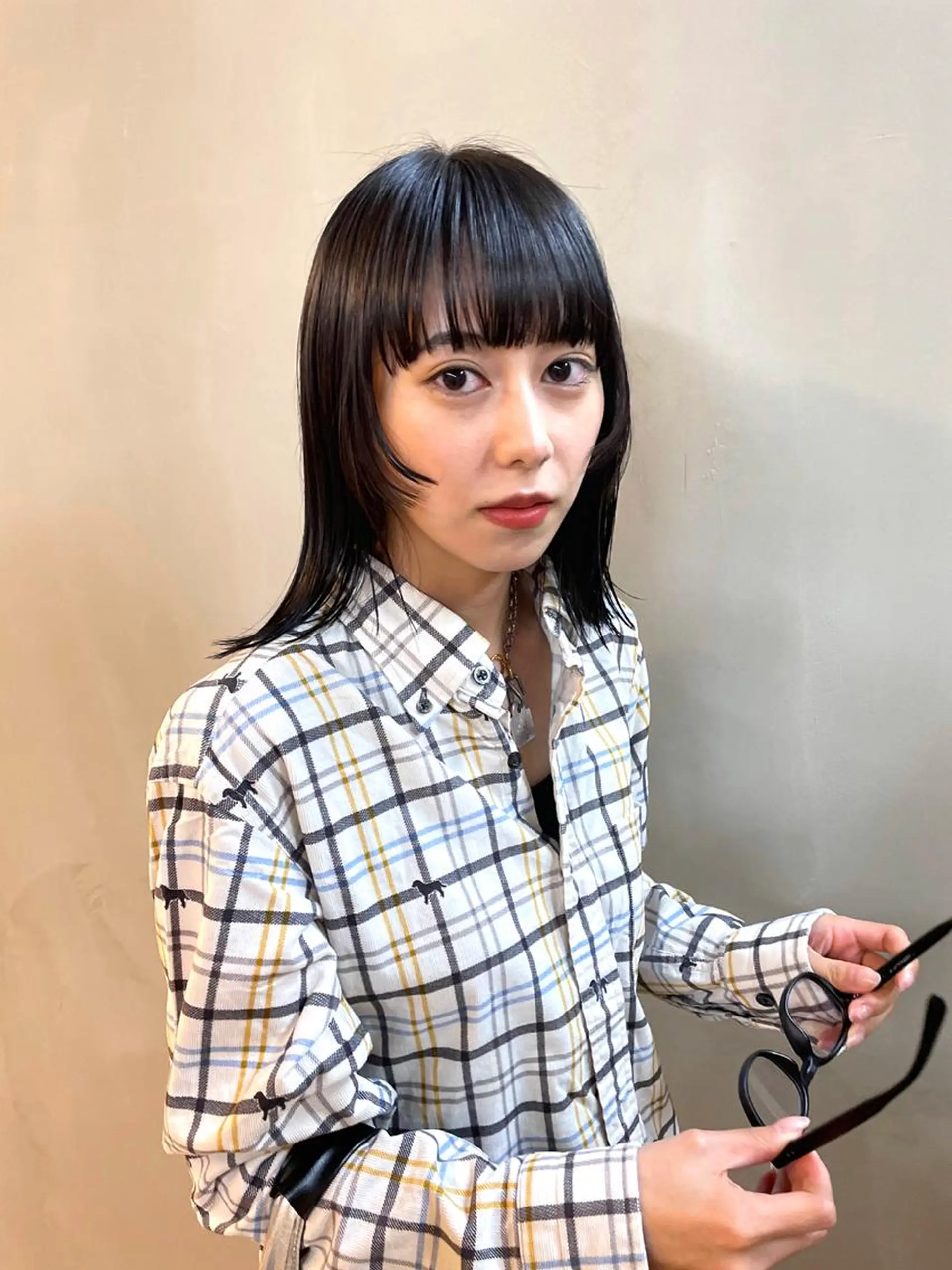 セミロング カラー パーマ ヘアアレンジ メンズ キッズ ネイル マツエク・マツパ アイブロウ tatsumi/ボブ ウルフ/レイヤーのヘアスタイル