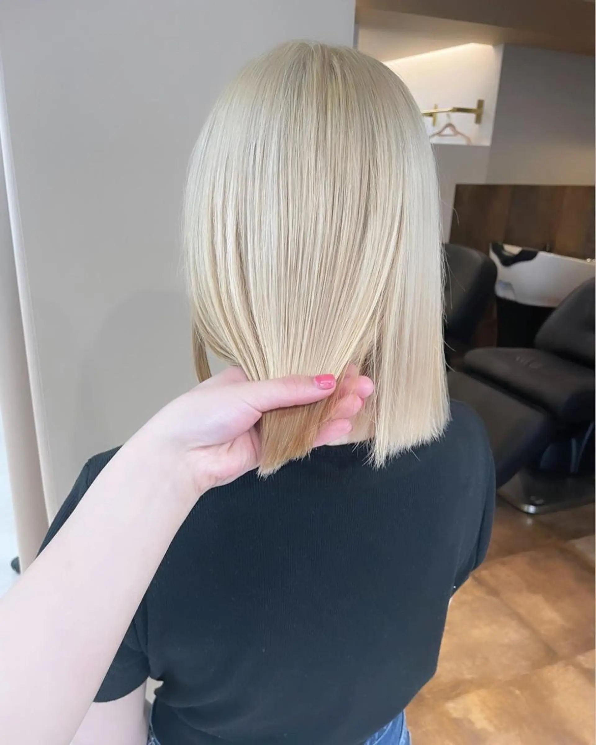 ショート rina／ベージュ ワンホン/韓国ヘアのヘアスタイル