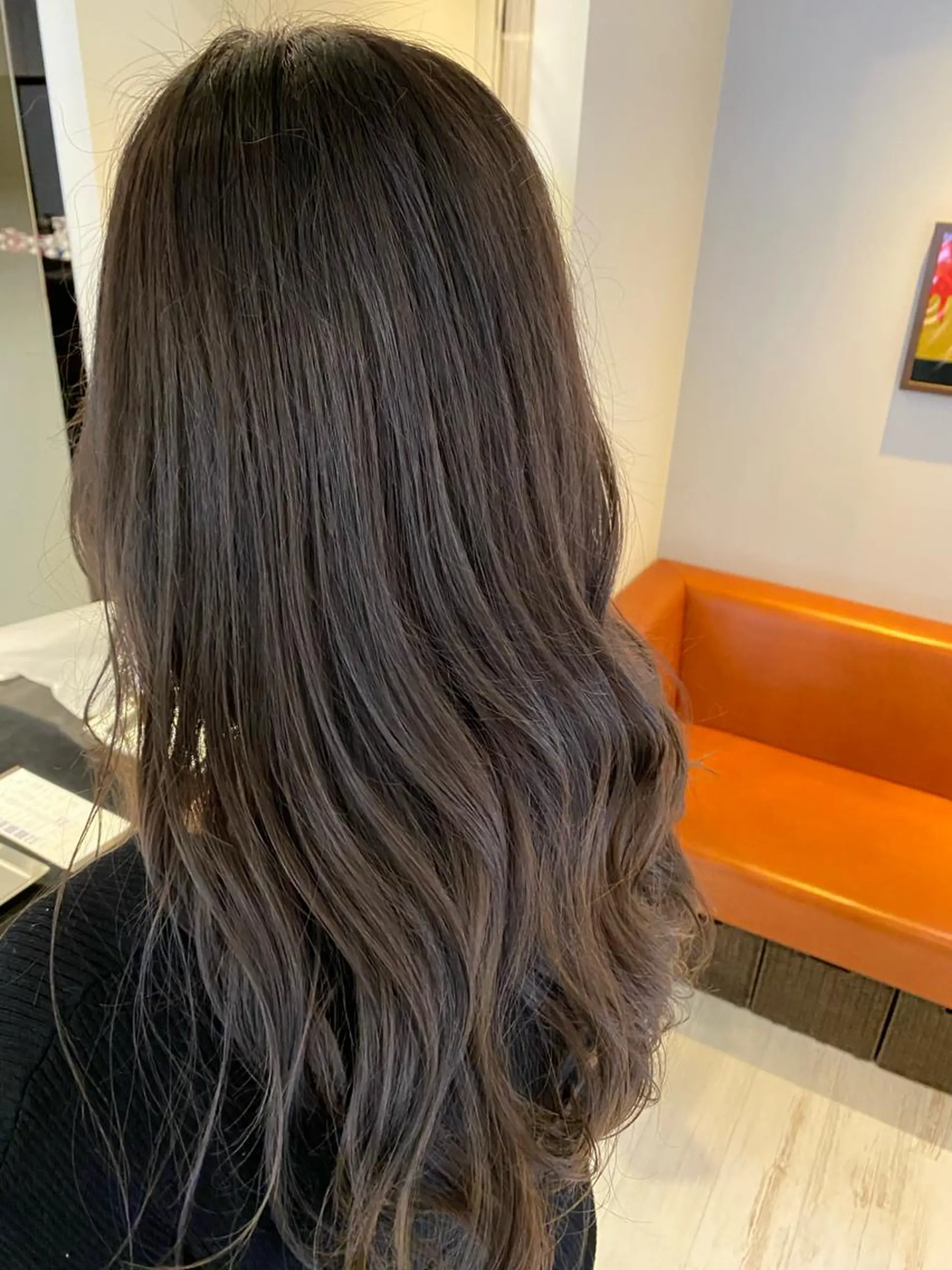 ロング カラー ブラウンカラー ピンクカラー ピンクブラウン 中尾 綺のヘアスタイル