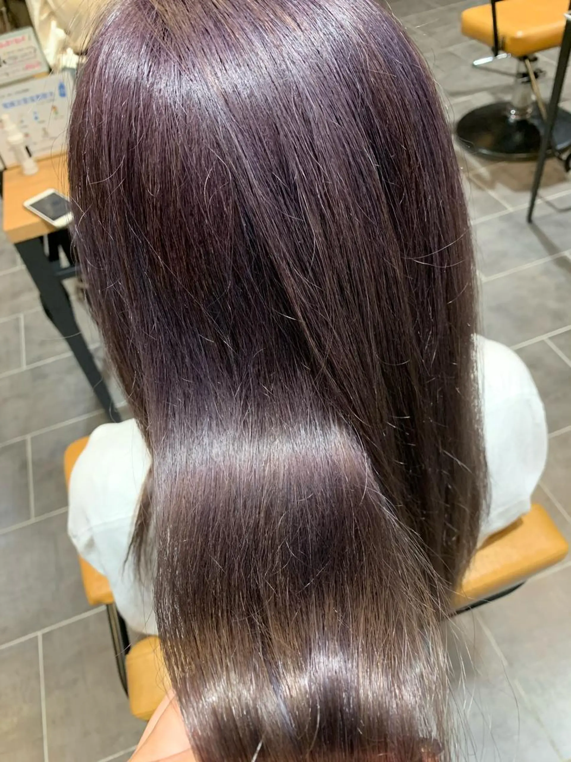 ロング カラー ブリーチ グレージュ パープルカラー パープルグレージュ Gain Nanamiのエステ・リラクイメージ