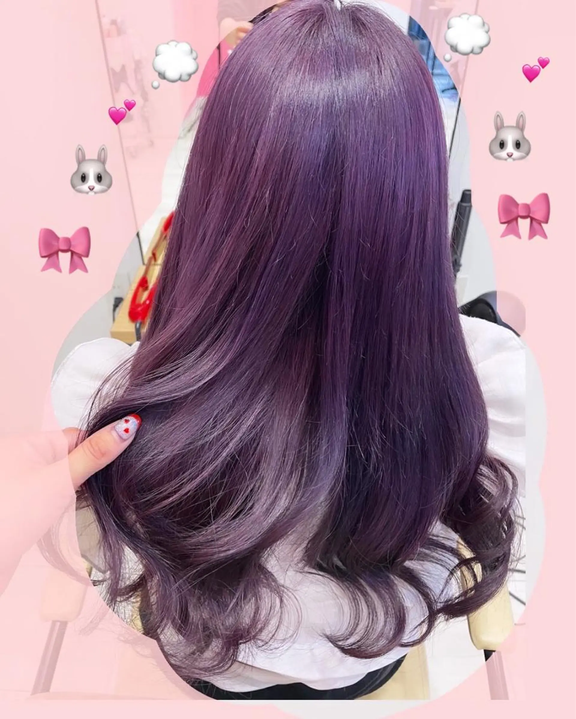 ロング カラー ヘアアレンジ ラベンダーカラー ラベンダーピンク ピンクカラー 新宿駅近♡個室 ♡関口三都季🌜のヘアスタイル