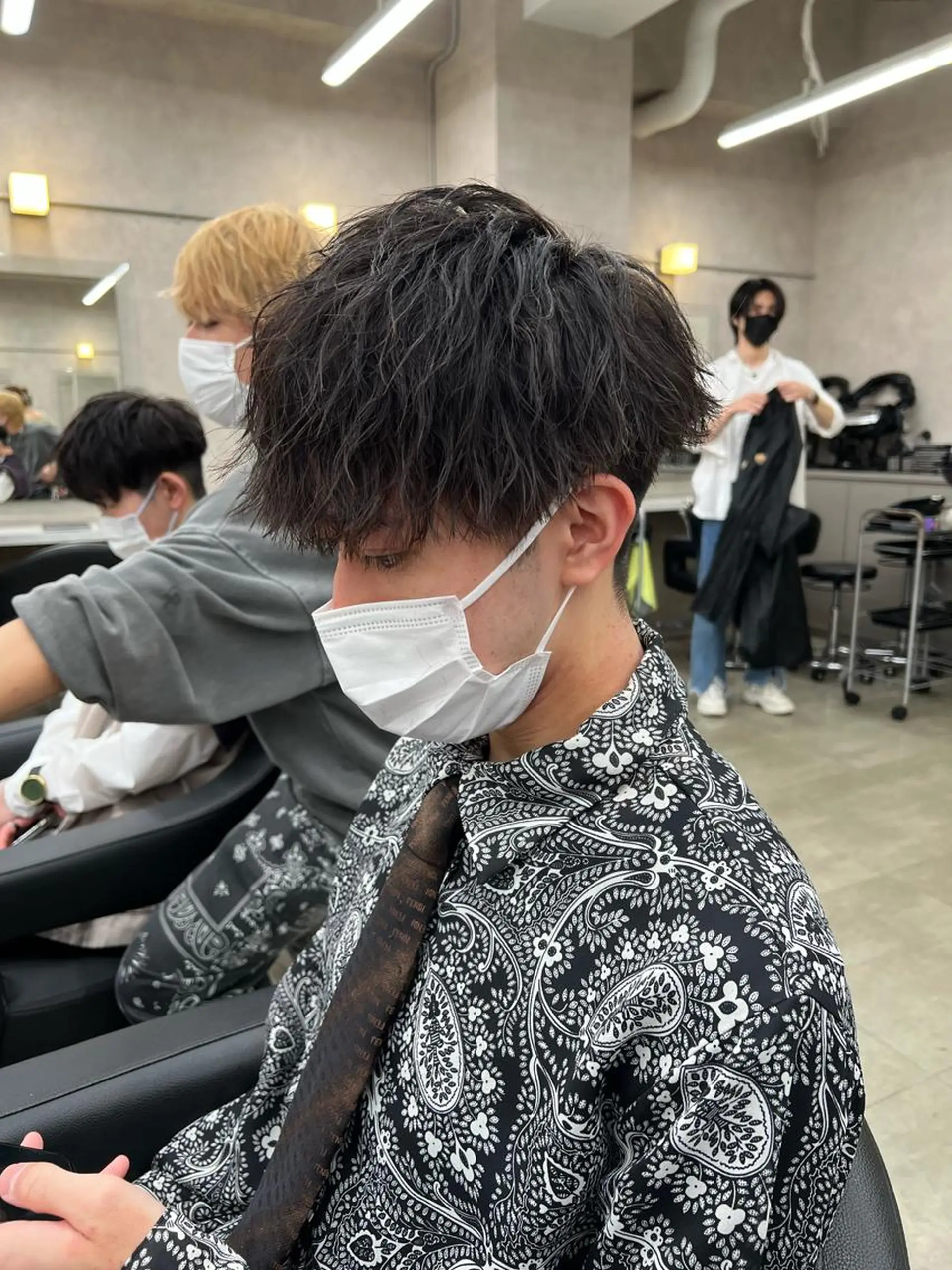 ショート カラー パーマ メンズ メンズ韓国風 マッシュウルフ マッシュ メンズパーマ ツーブロック メンズパーマ特化 TAIGAのヘアスタイル