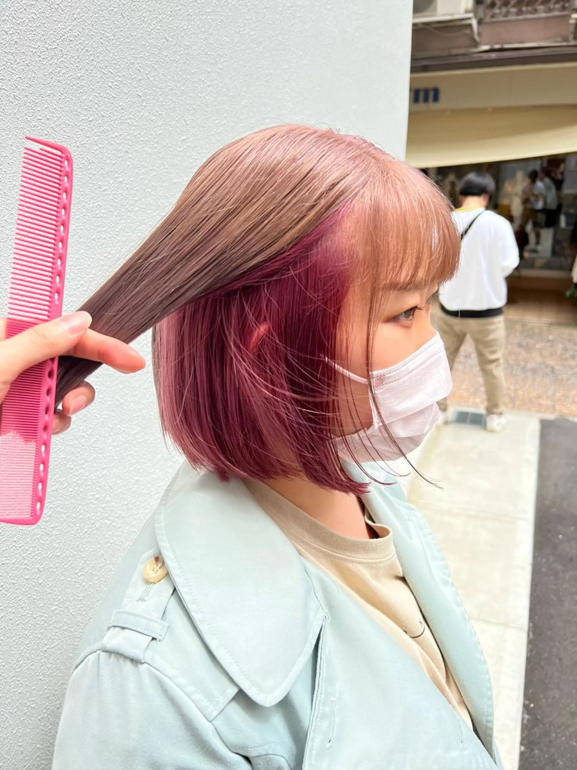 ショート カラー ヘアアレンジ ピンクカラー 「sumi」 AMIのヘアスタイル