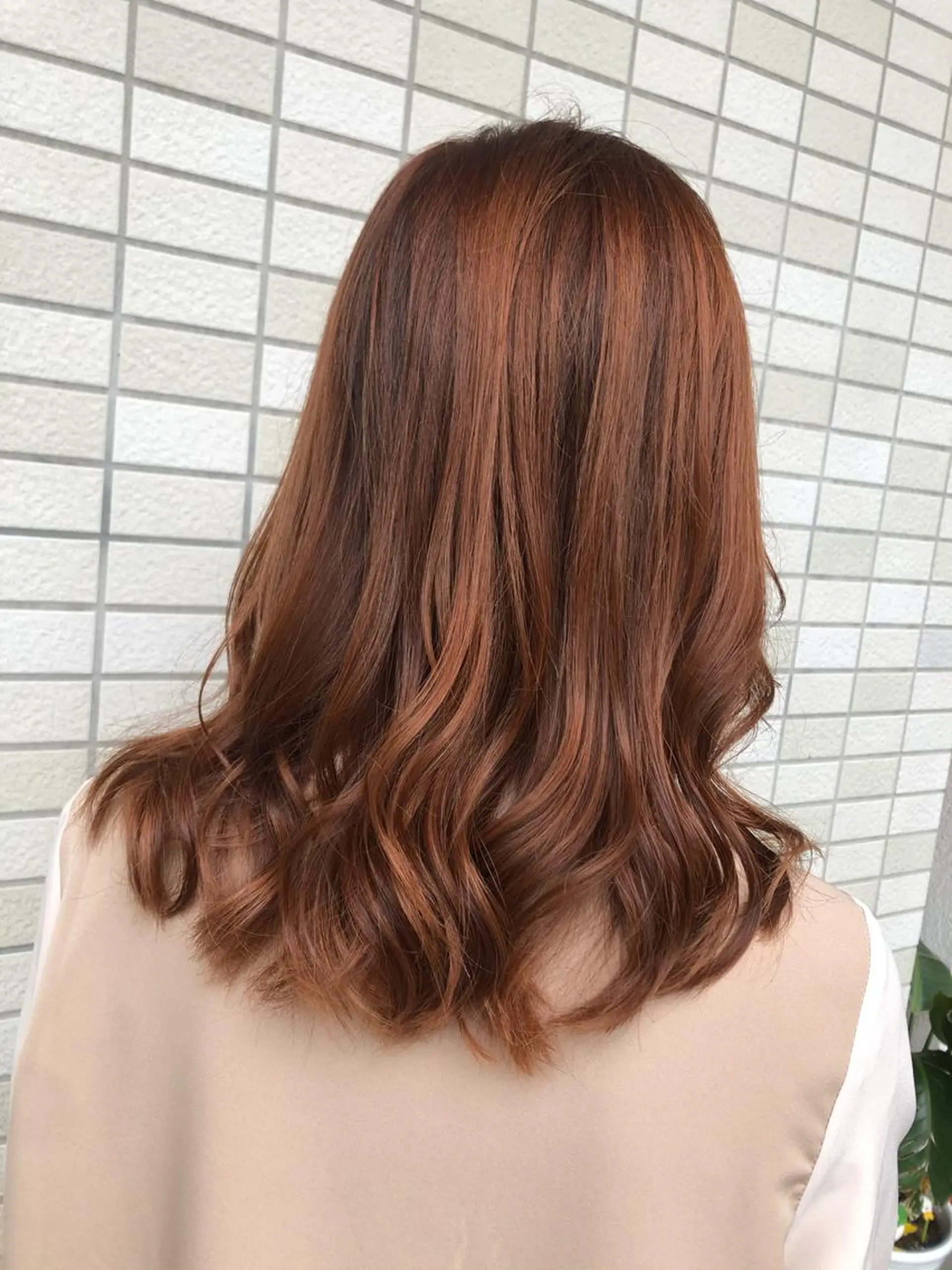 カラー オレンジ ヘアカラー トリートメント 後藤 陽花子のヘアスタイル