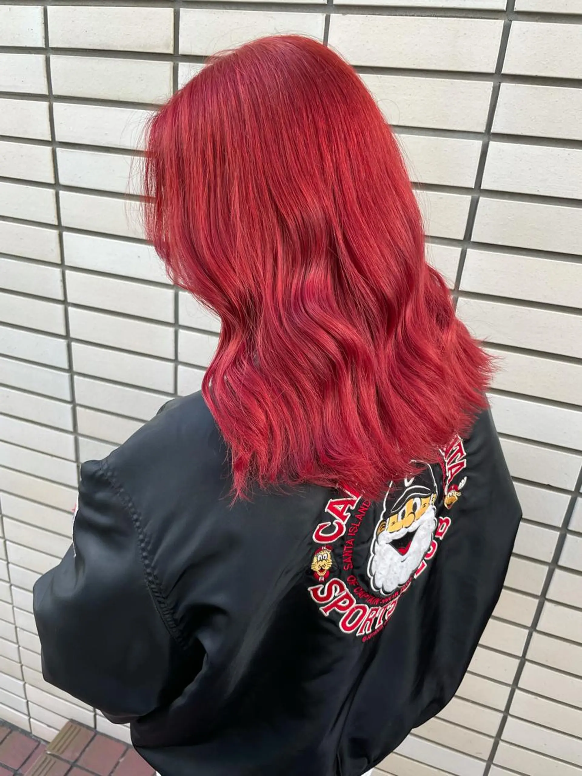 セミロング カラー ブリーチ レッドカラー ヘアカラー 🤍2nd🤍田所 美希のヘアスタイル