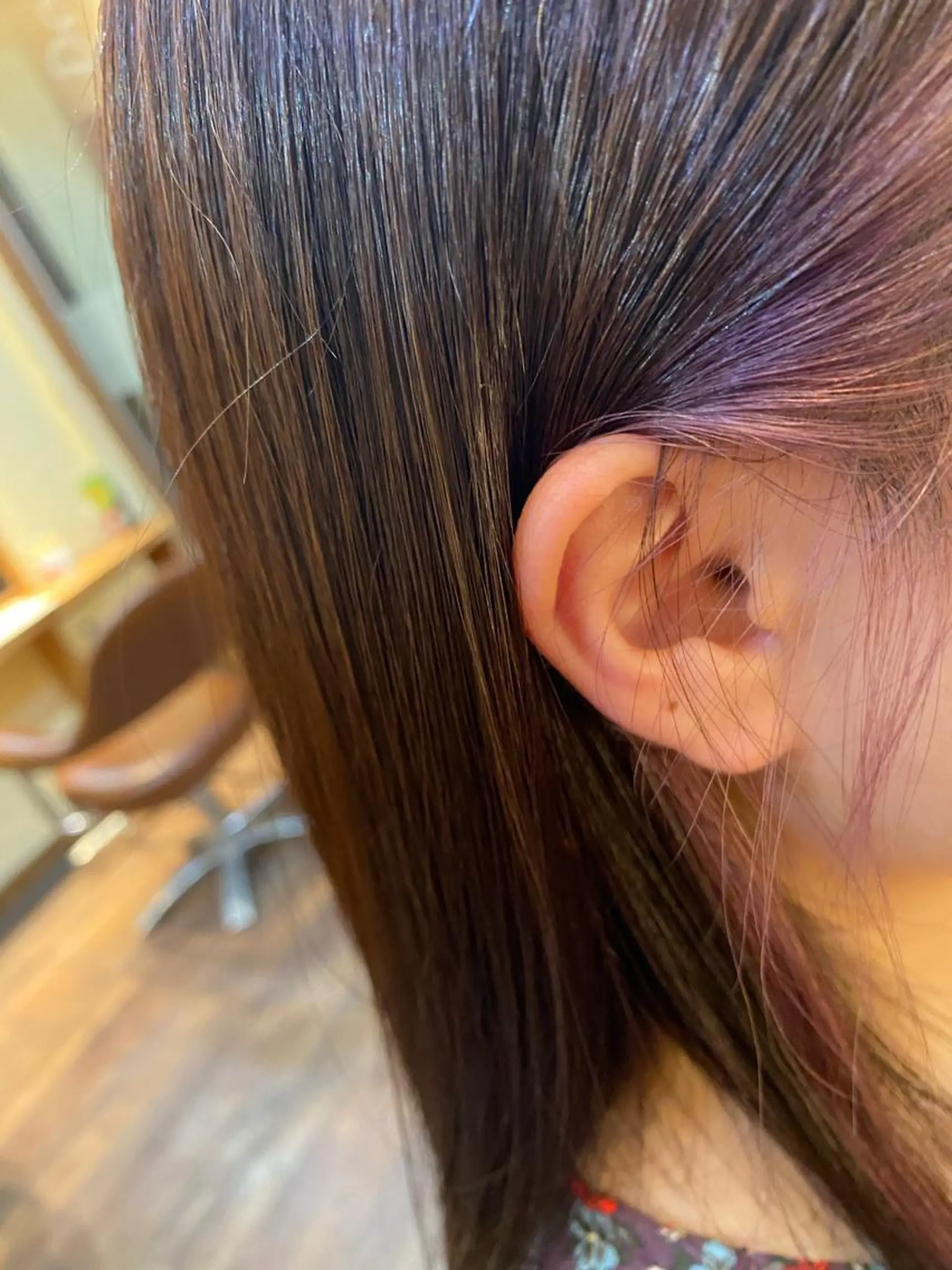 ミディアム カラー パーマ ヘアアレンジ メンズ キッズ ネイル マツエク・マツパ イヤリングカラー パープルカラー パープル 🌈髪質改善・美髪矯 正・平野瀬乃🌈のヘアスタイル
