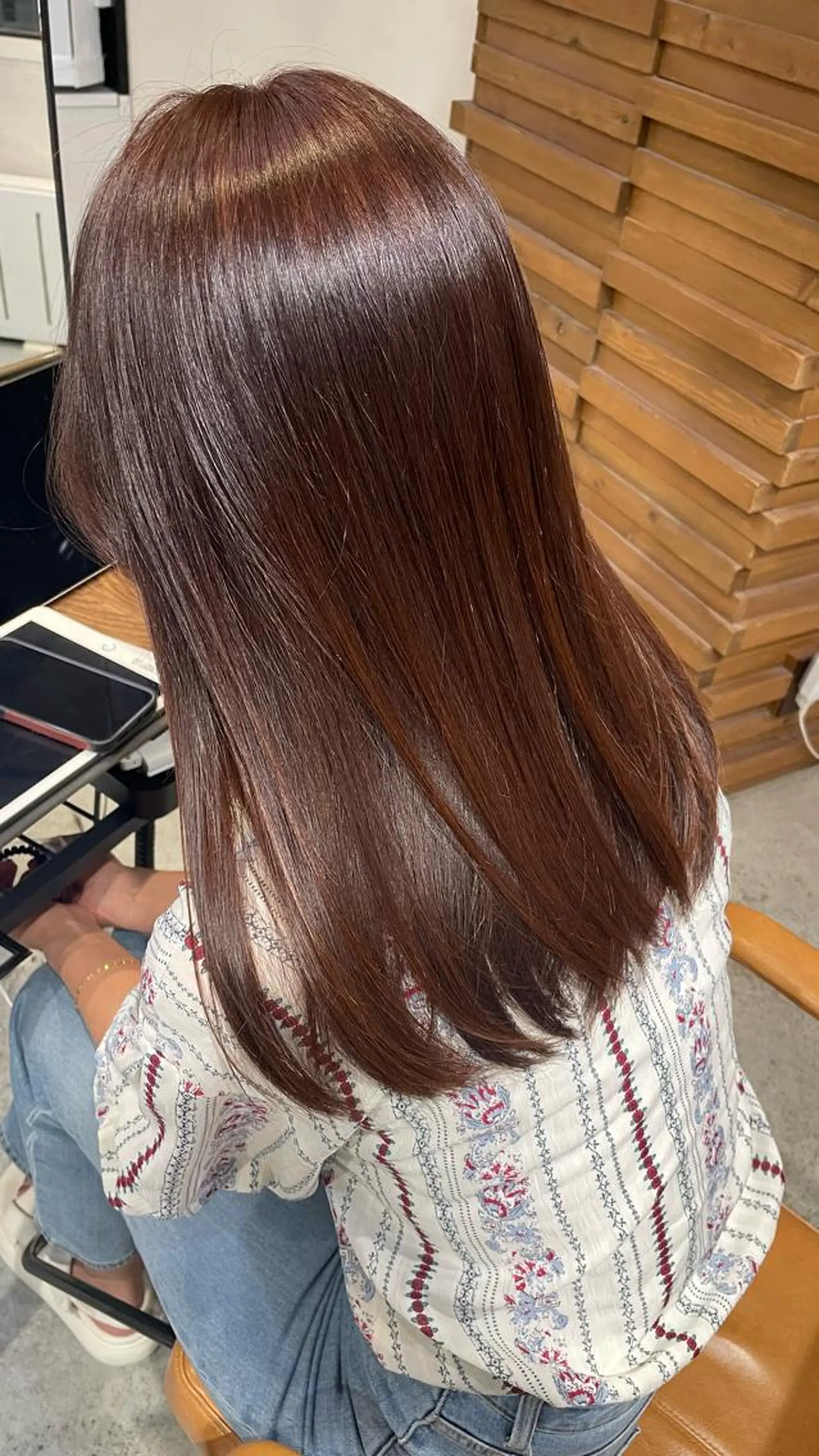 セミロング のり🐼顔まわり/ 韓国/レイヤーカットのヘアスタイル