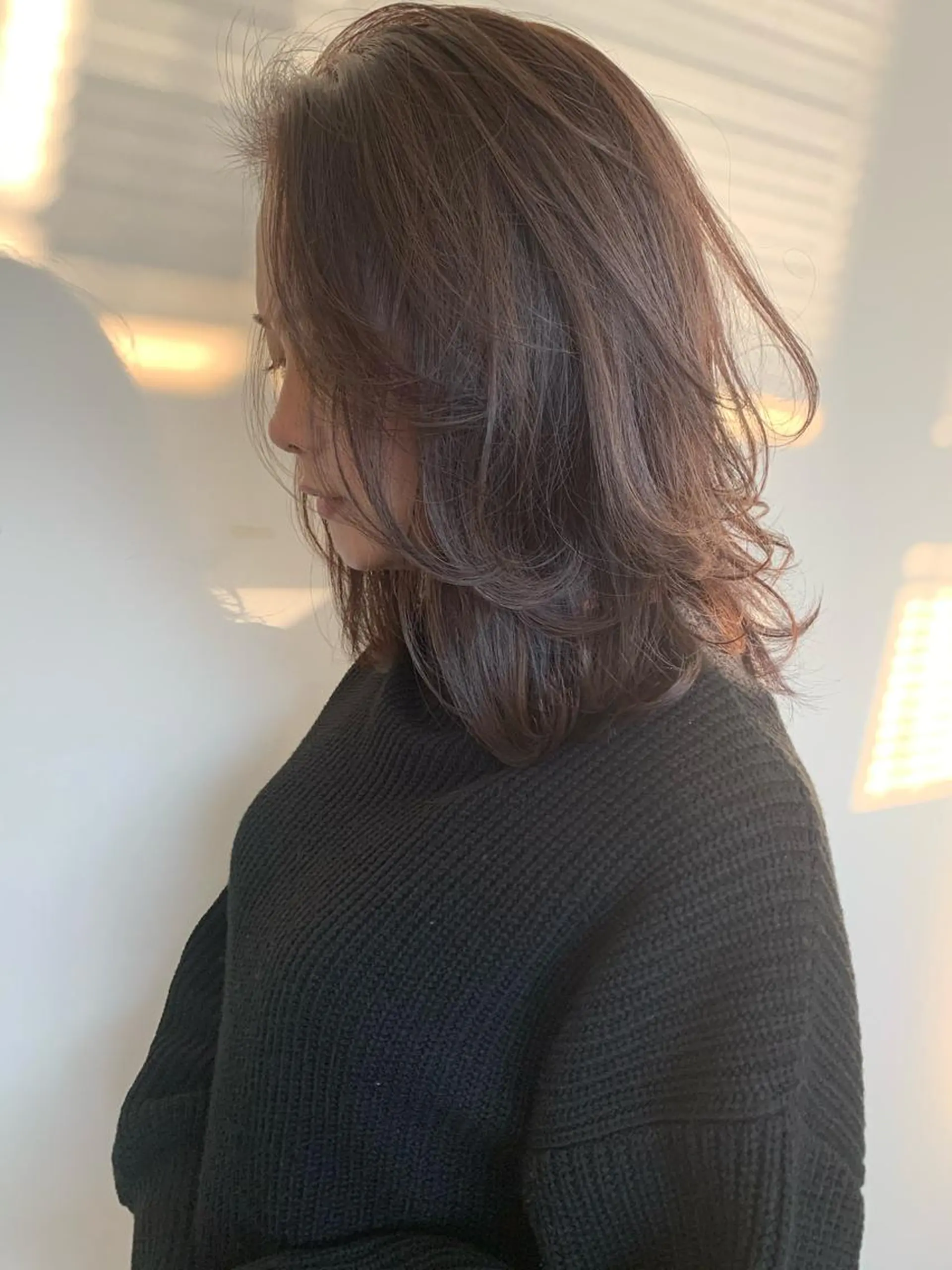 ミディアム カラー レイヤーカット 髪質改善サロン 心斎橋ARCHEのヘアスタイル