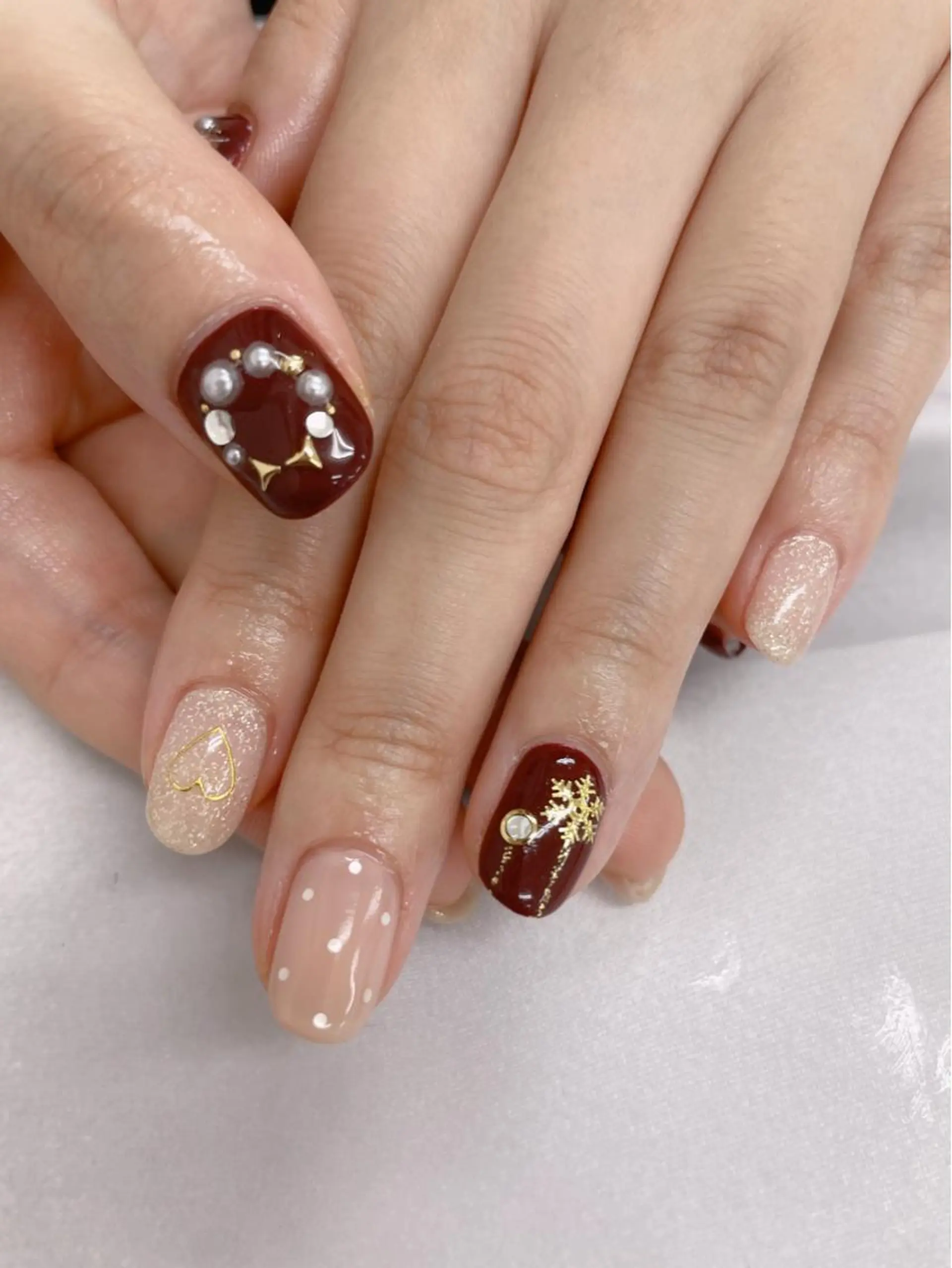 ネイル 冬ネイル クリスマス tete nailstudioのネイルデザイン