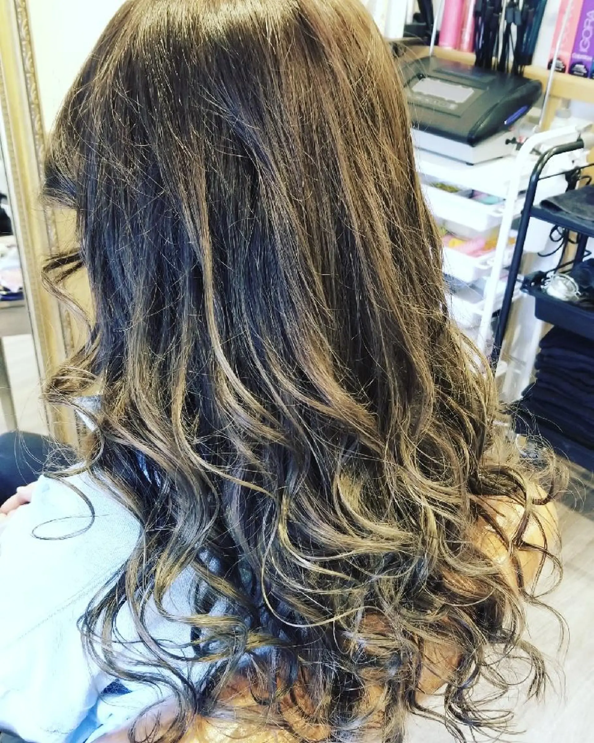 ロング カラー アディクシーカラー ブリーチ ブルーカラー 外国人風カラー トリートメント カット ヘアカラー トリートメント spa hair ark 富井直美のヘアスタイル