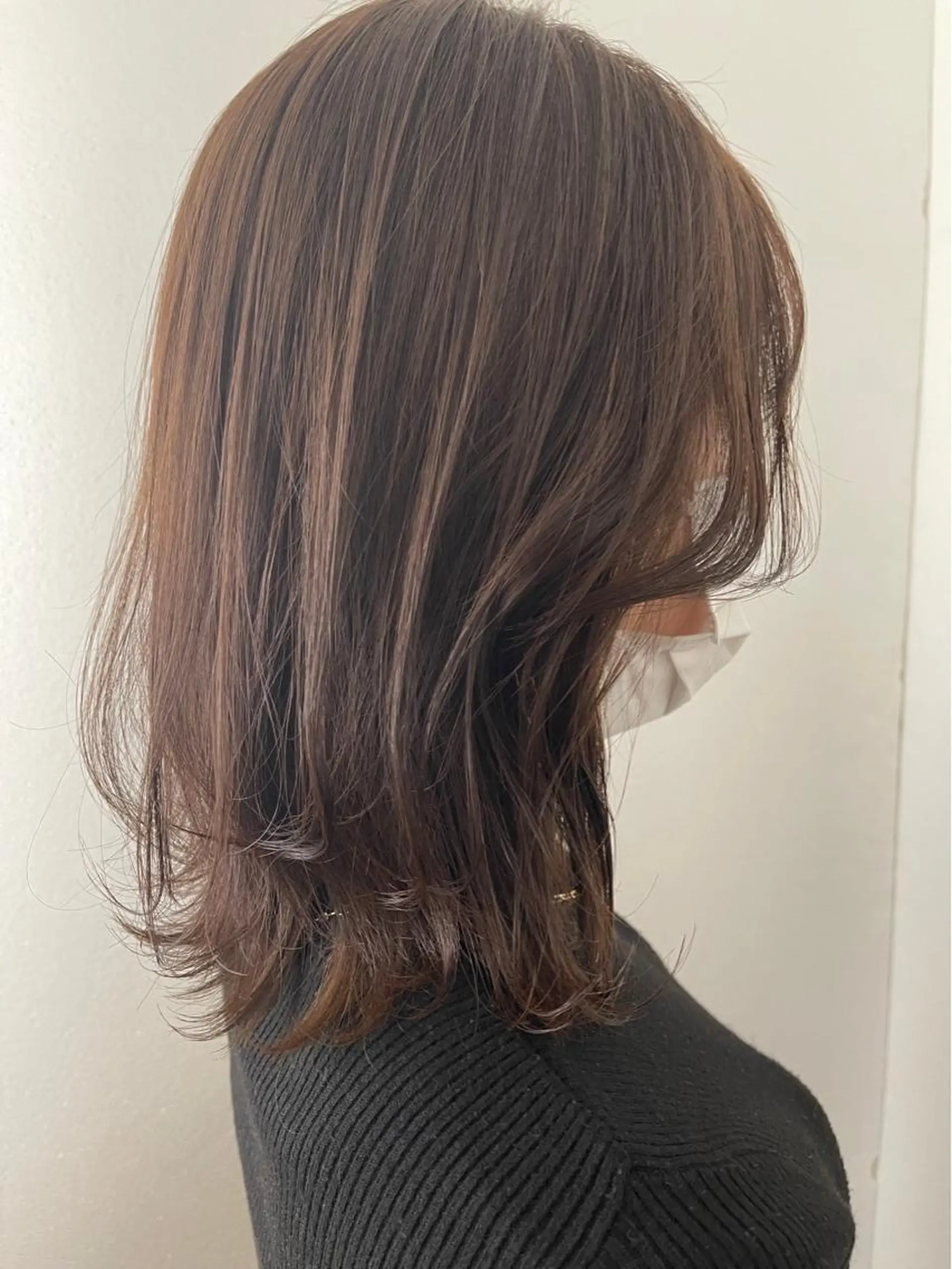 ミディアム アンニュイヘア/ 顔周りカット/眞弓萌のヘアスタイル