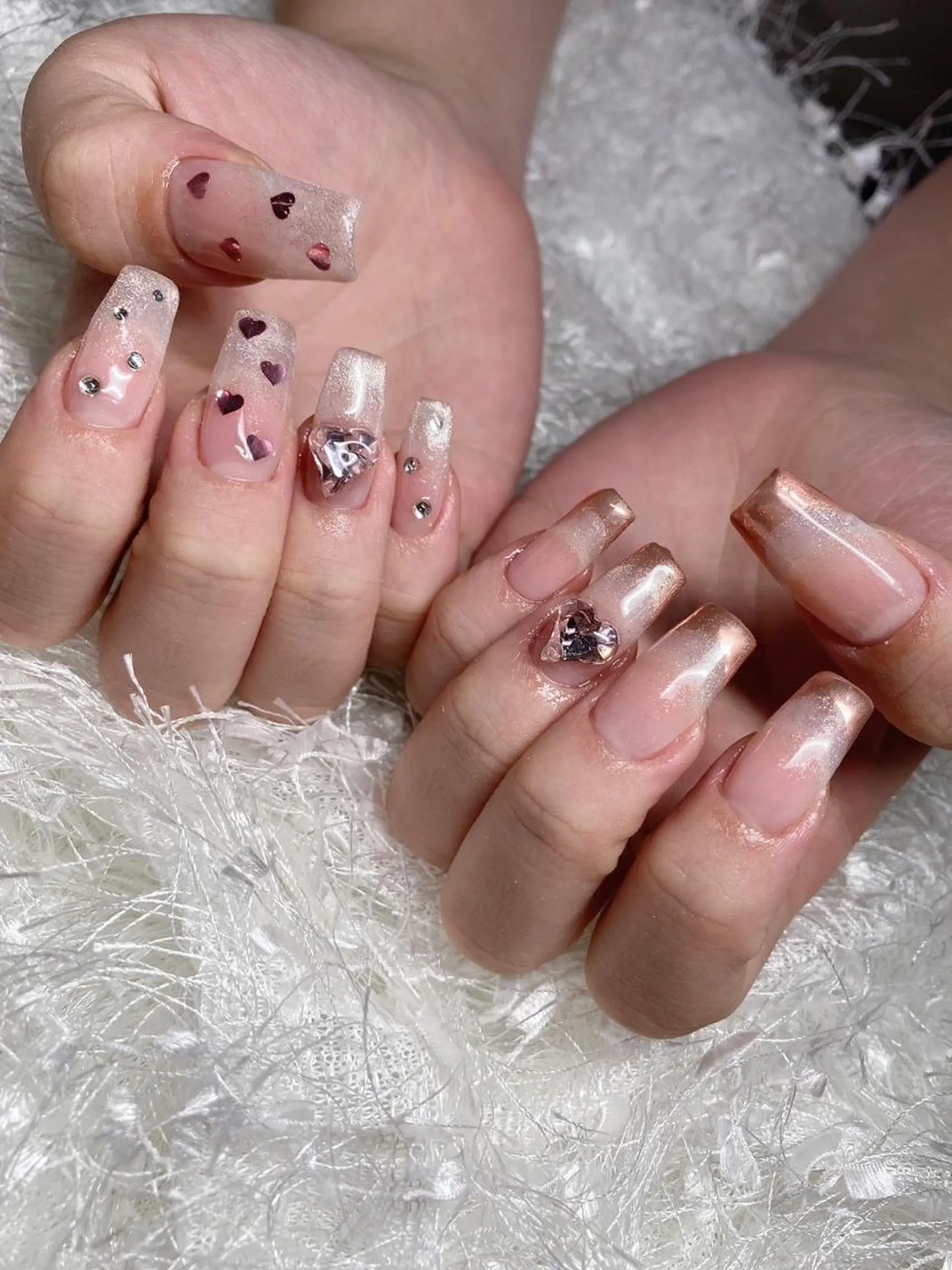 ネイル 長さ出し フレンチネイル ジェルネイル グラデーション 韓国ネイル ハンドネイル Nail&eye Belire 新宿のネイルデザイン