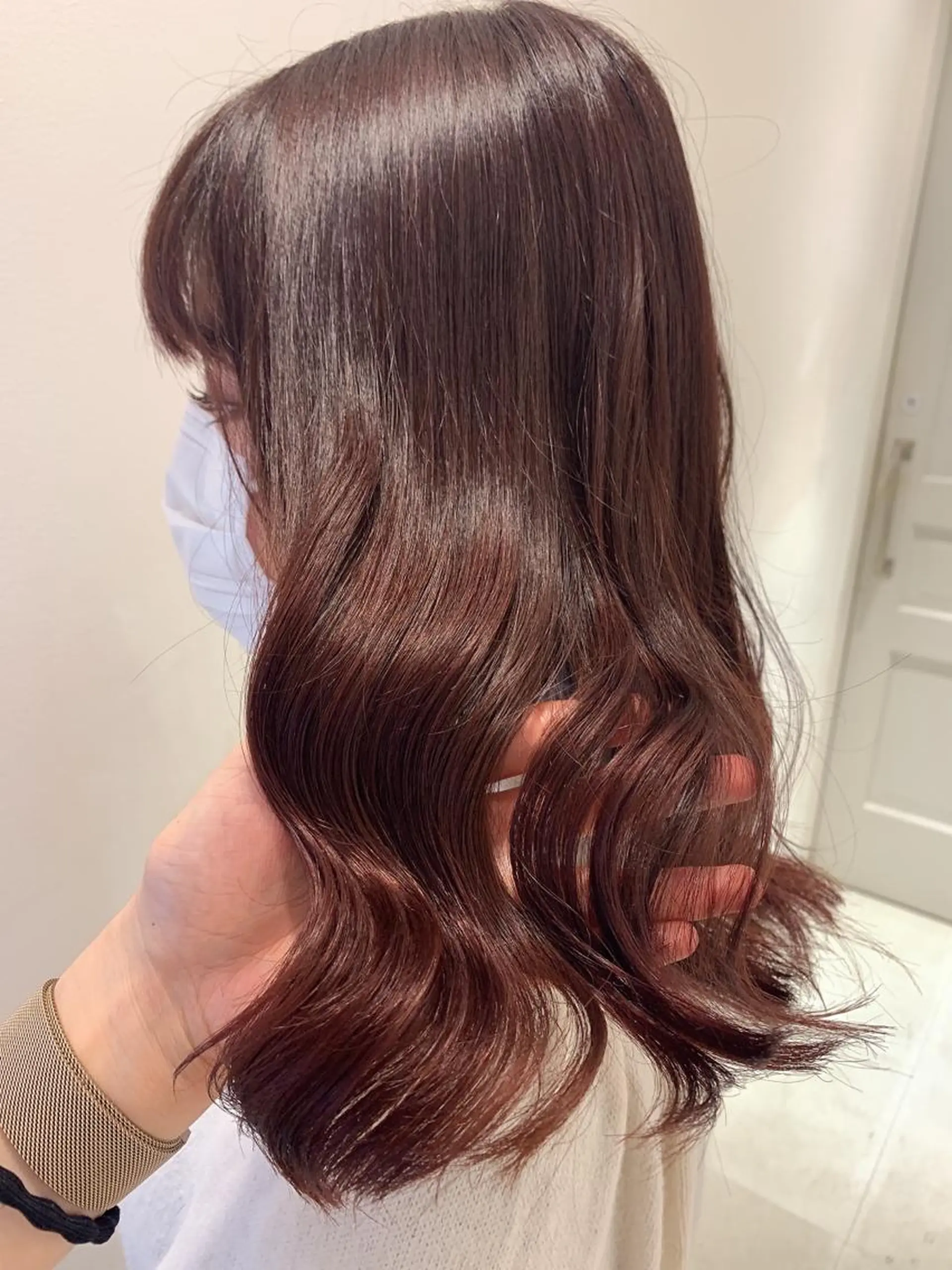 セミロング カラー レイヤー×グレージュ /ピンク🩷mioのヘアスタイル