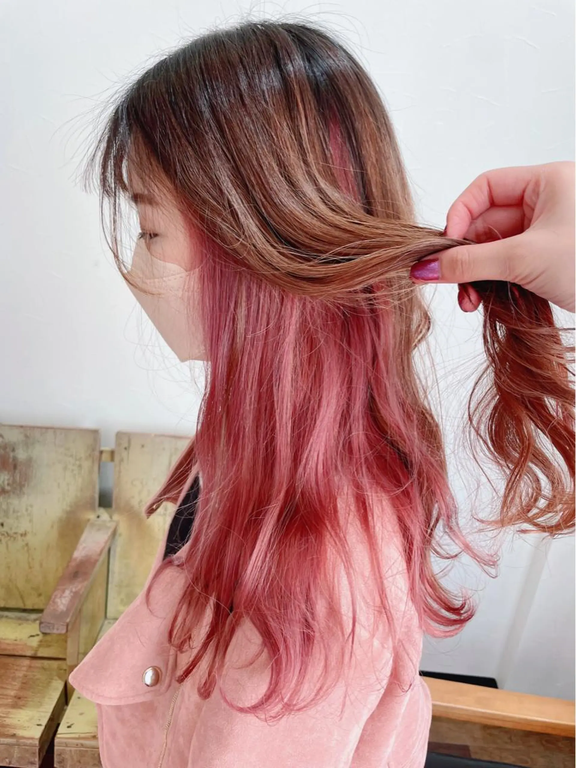 ロング カラー デザインカラー インナーカラー ラベンダーカラー ピンクカラー ピンクラベンダー ヘアカラー トリートメント ARISA🦋推し・ アニメカラー/派手髪のヘアスタイル