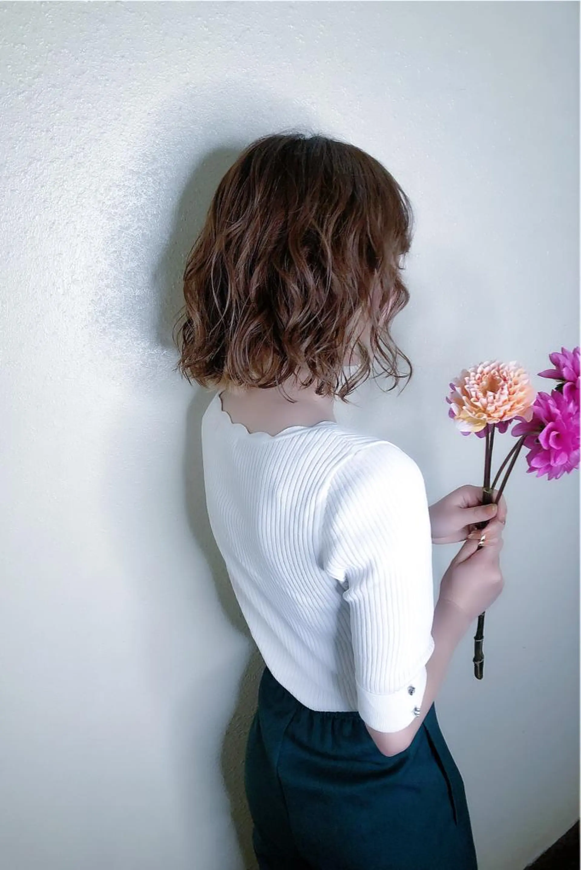 ミディアム パーマ ヘアアレンジ 松下 倫子のヘアスタイル