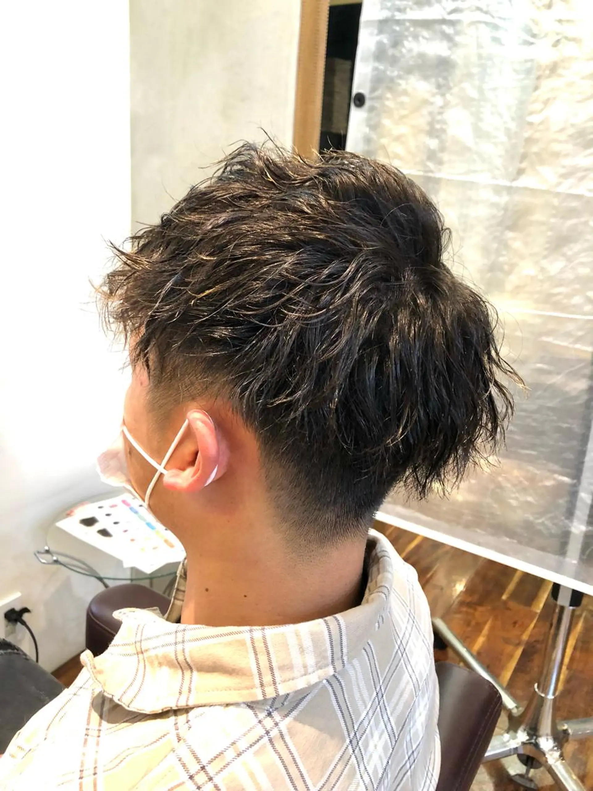 ショート パーマ メンズ カット パーマ ヘッドスパ 岩谷 愛依のヘアスタイル