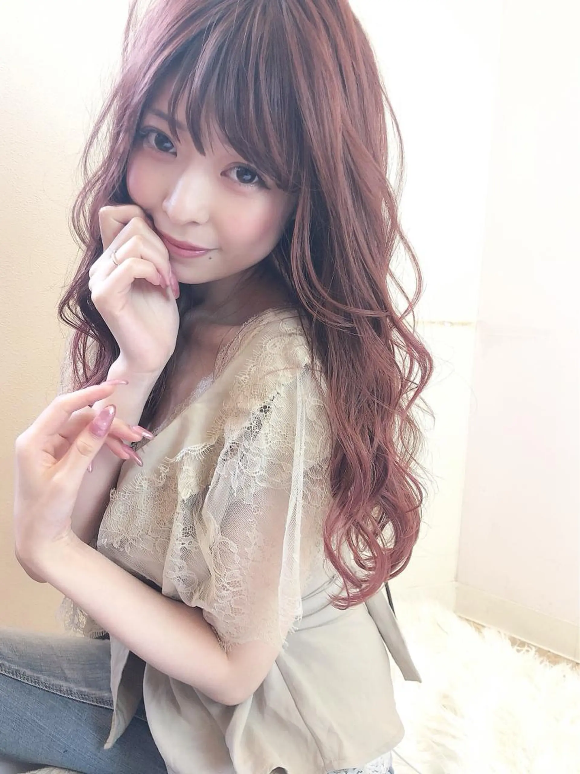 ロング カット ヘアカラー トリートメント 具志 正太のヘアスタイル