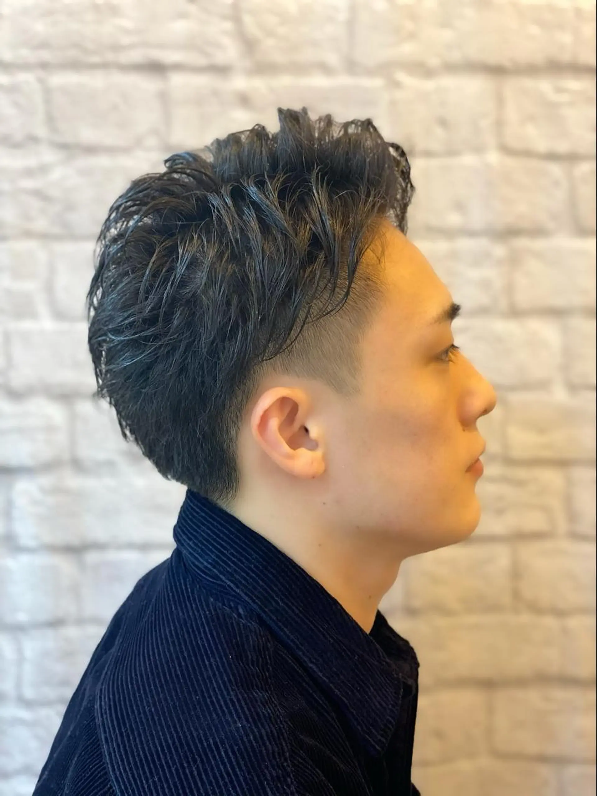 ミディアム ヘアアレンジ メンズ ミディアムパーマ メンズパーマ くせ毛 【メンズカット】 黒田美穂のヘアスタイル