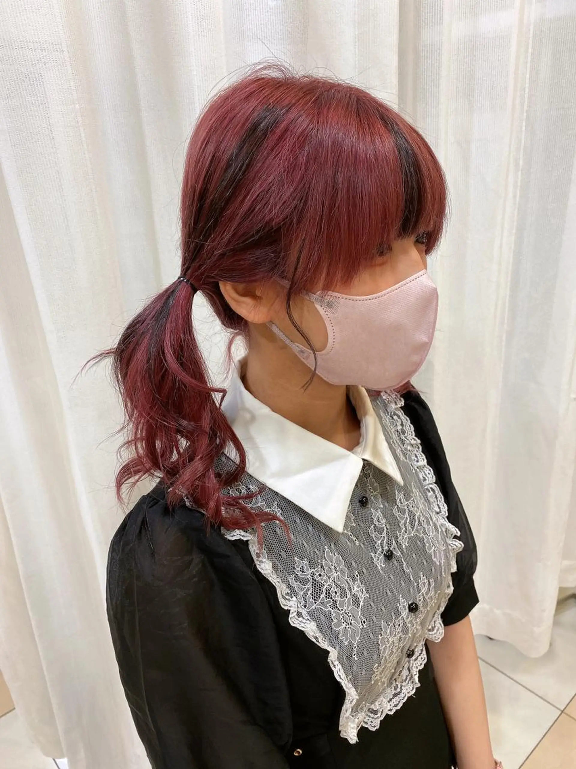 セミロング カラー パーマ ヘアアレンジ ツインテール Spira藤崎宮所属・シールエクステ専門店 Spira藤崎宮のヘアスタイル