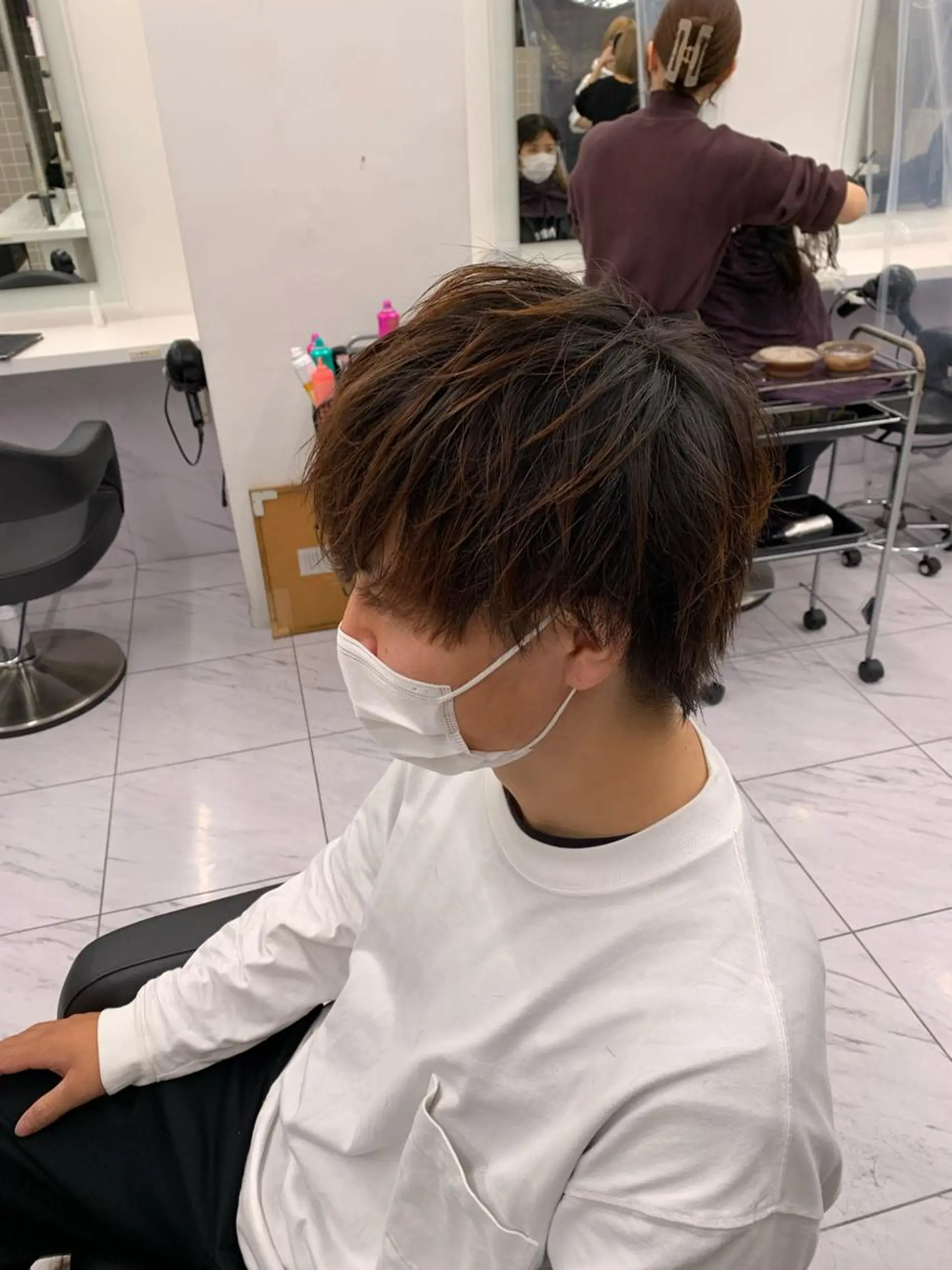 ショート カラー パーマ メンズ メンズパーマ特化 TAIGAのヘアスタイル