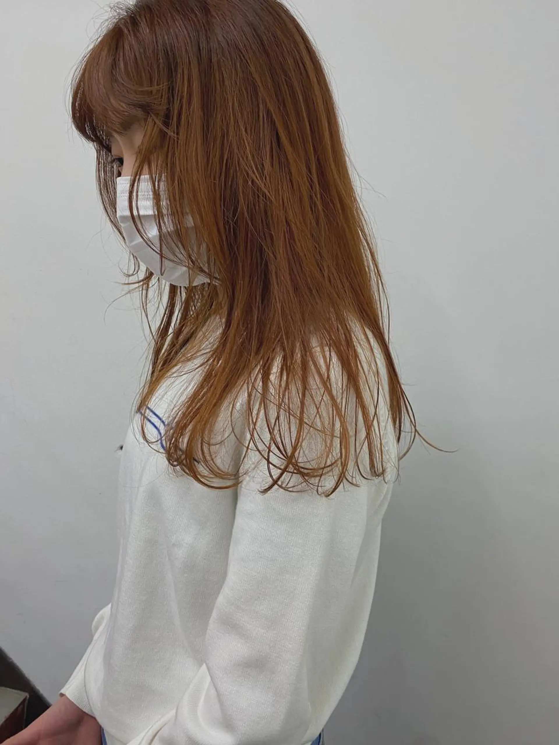 ロング カラー ヘアアレンジ ベージュカラー オレンジ オレンジベージュ ロング ニュアンスヘア🌔 nanakoのヘアスタイル